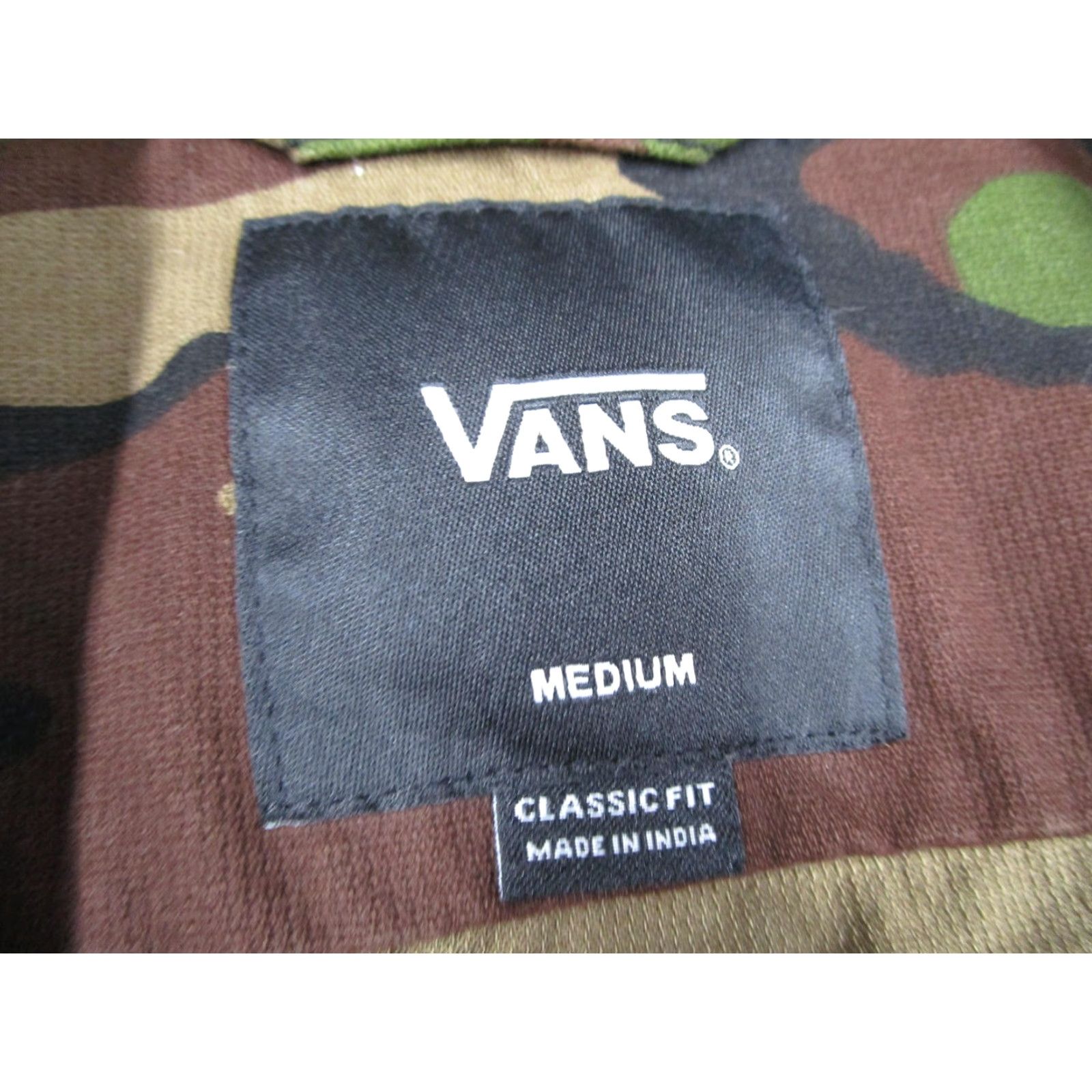 Vans Vans Jacket Mens Medium Green Camo Shirt Chore Coat Classic Fit Button Front Size US M / EU 48-50 / 2 - 4 Thumbnail