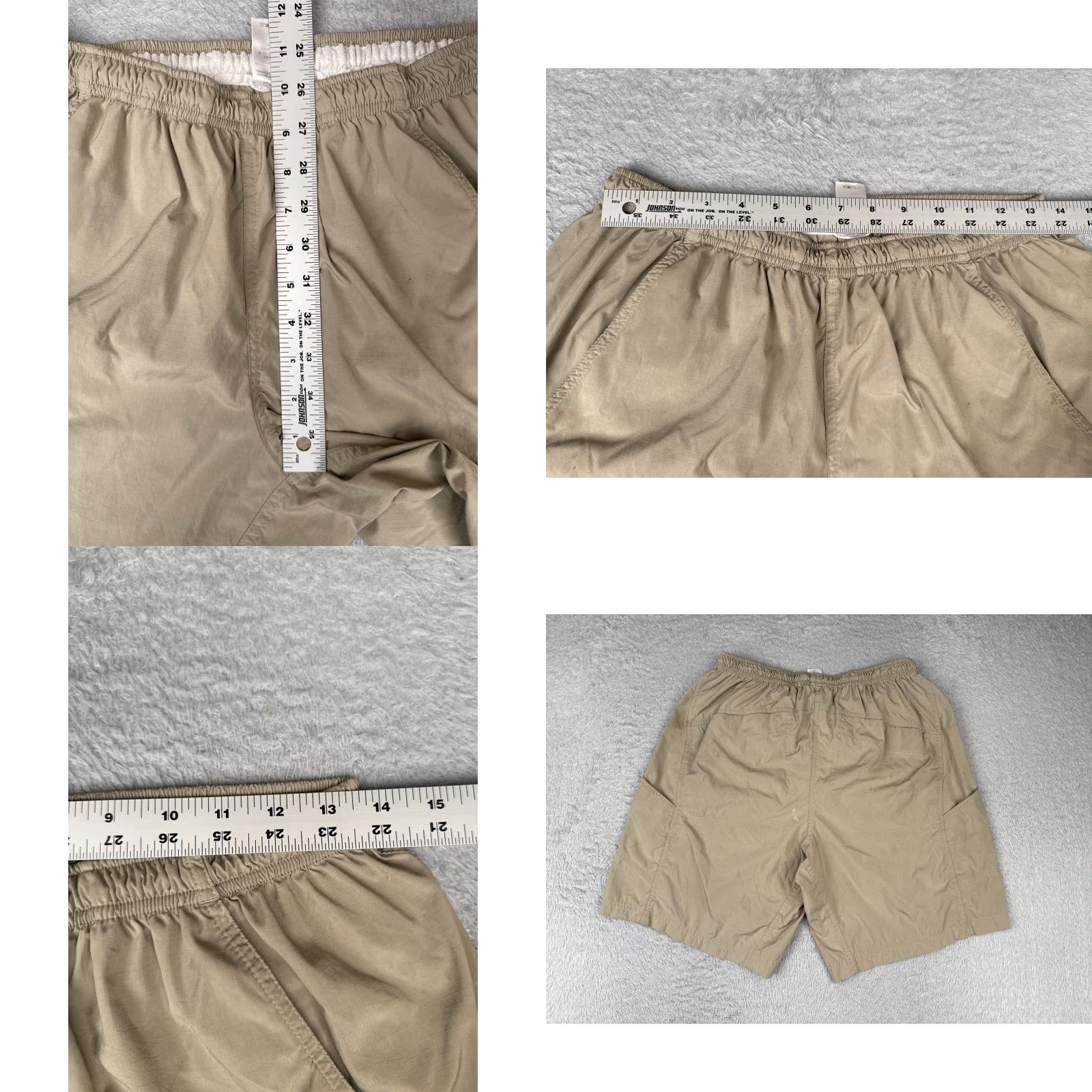 Patagonia Patagonia Shorts Men L Beige Nylon 9" Drawstring Elastic Waist Lined Casual Beach Gym Run 100% Nylon Size US 33 - 8 Thumbnail