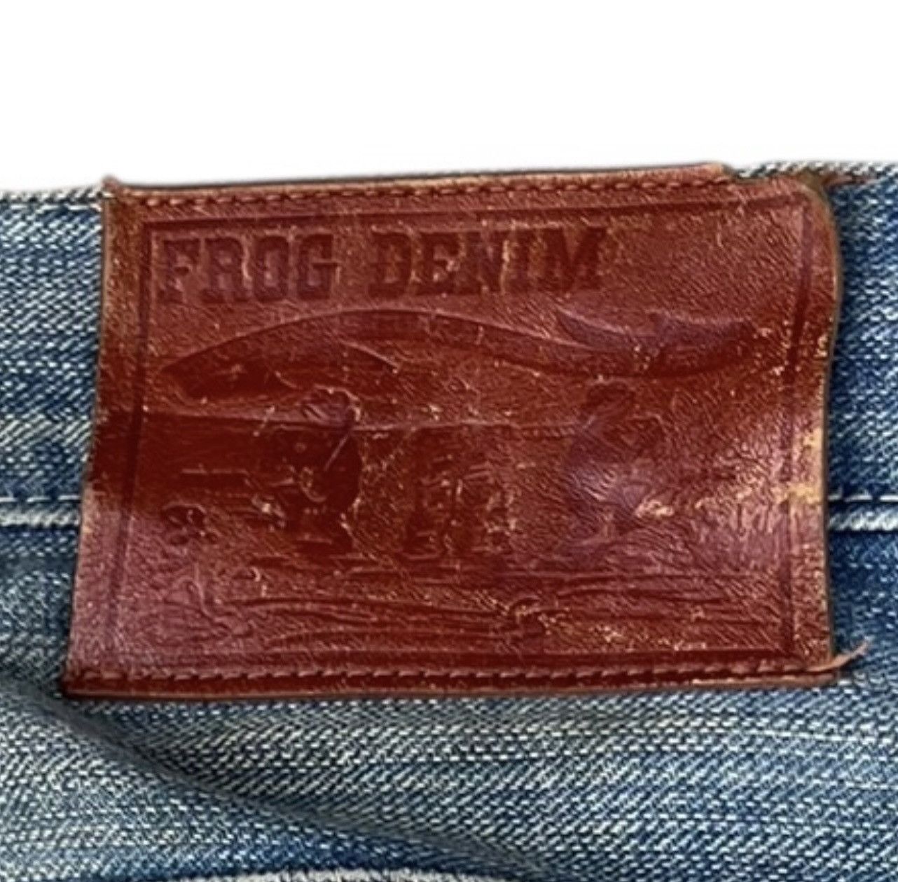 5351 POUR LES HOMMES Frog Denim Japan Distress Dirty Mud Denim Super Flare Jeans Size US 32 / EU 48 - 8 Thumbnail