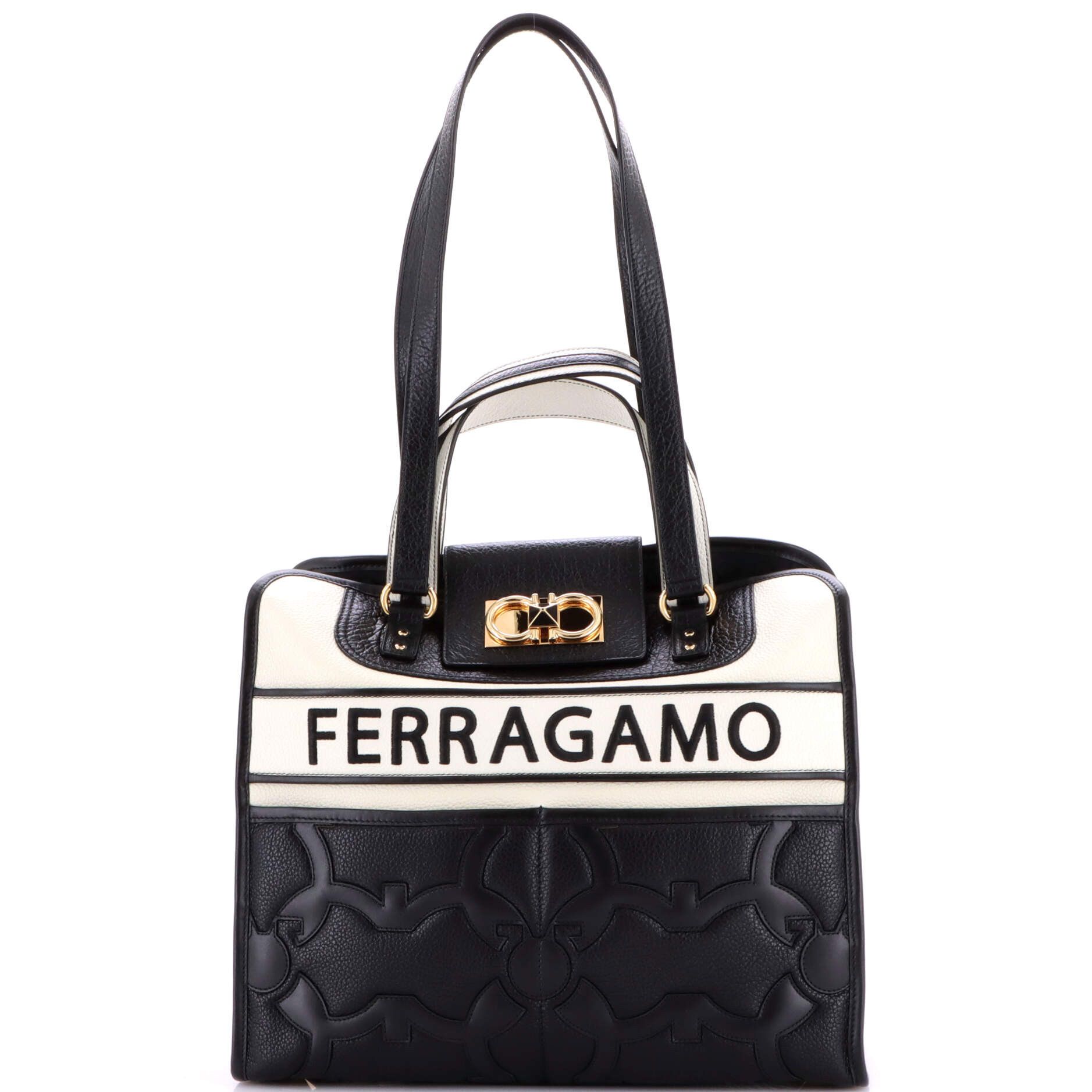 Iconic Double Gancini Tote Bag