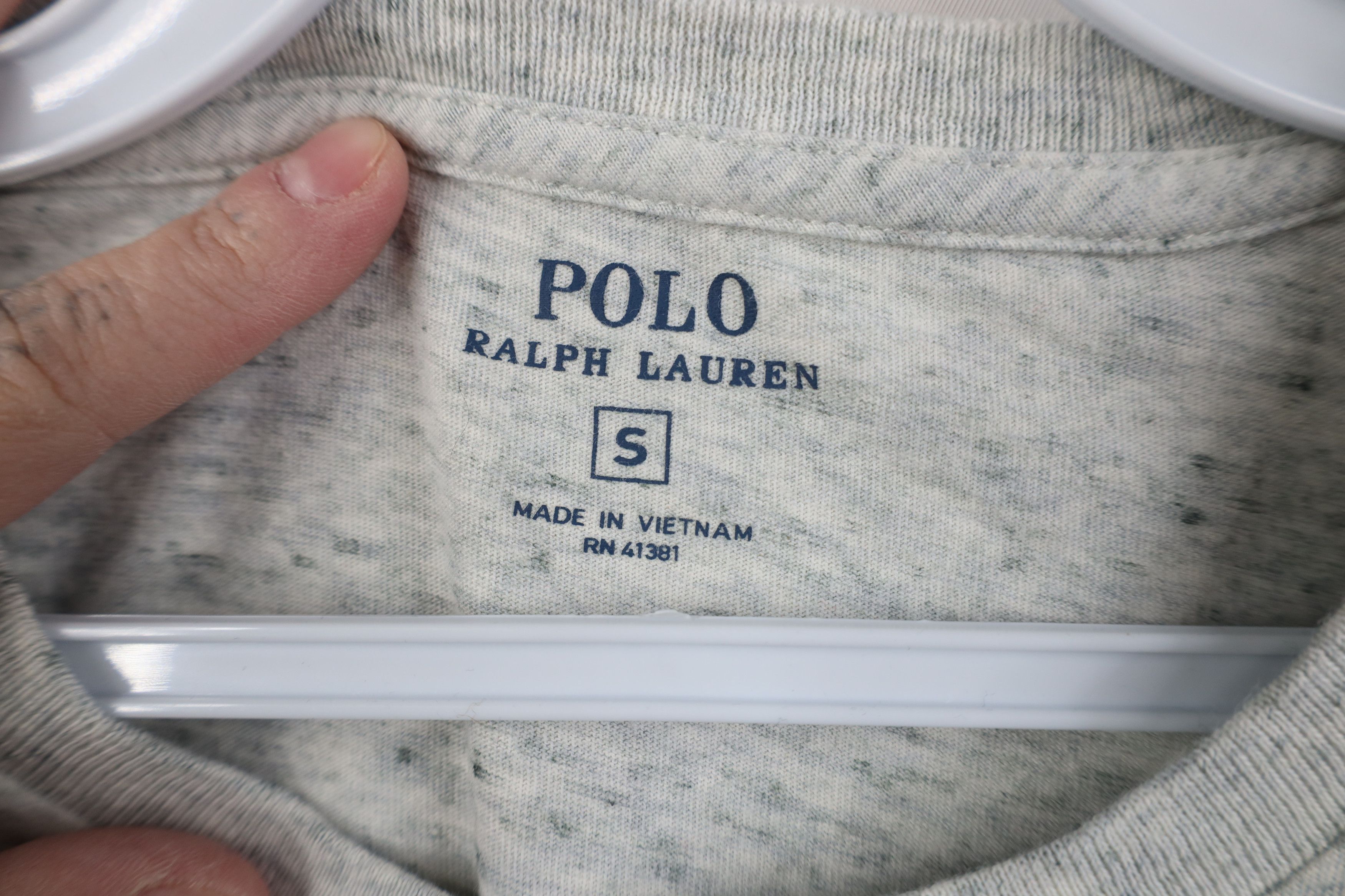 Polo Ralph Lauren Deadstock Vintage Y2K Ralph Lauren Knit Pocket T-Shirt Gray Size US S / EU 44-46 / 1 - 8 Thumbnail