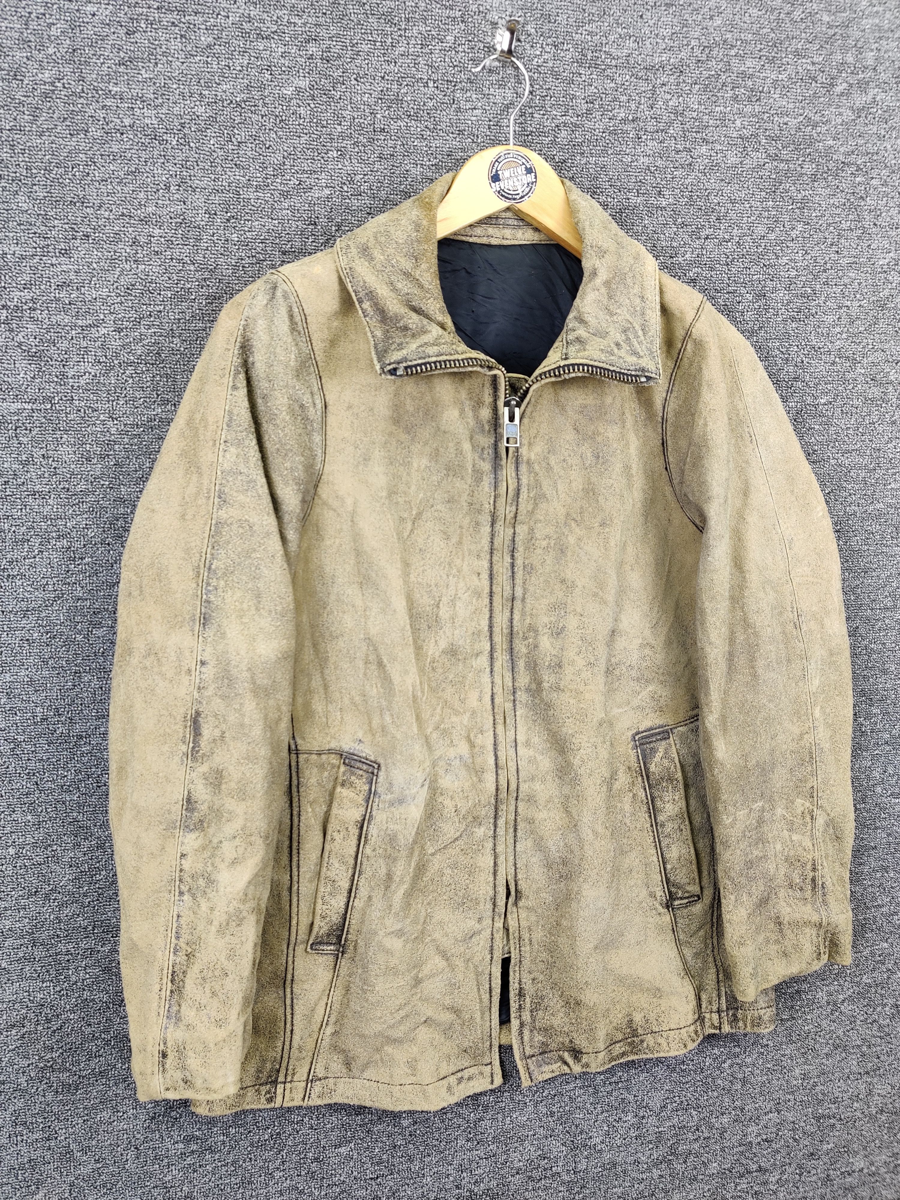 ABAHOUSE Vintage Abahouse Leather Cream Coat Jacket Size US M / EU 48-50 / 2 - 5 Thumbnail