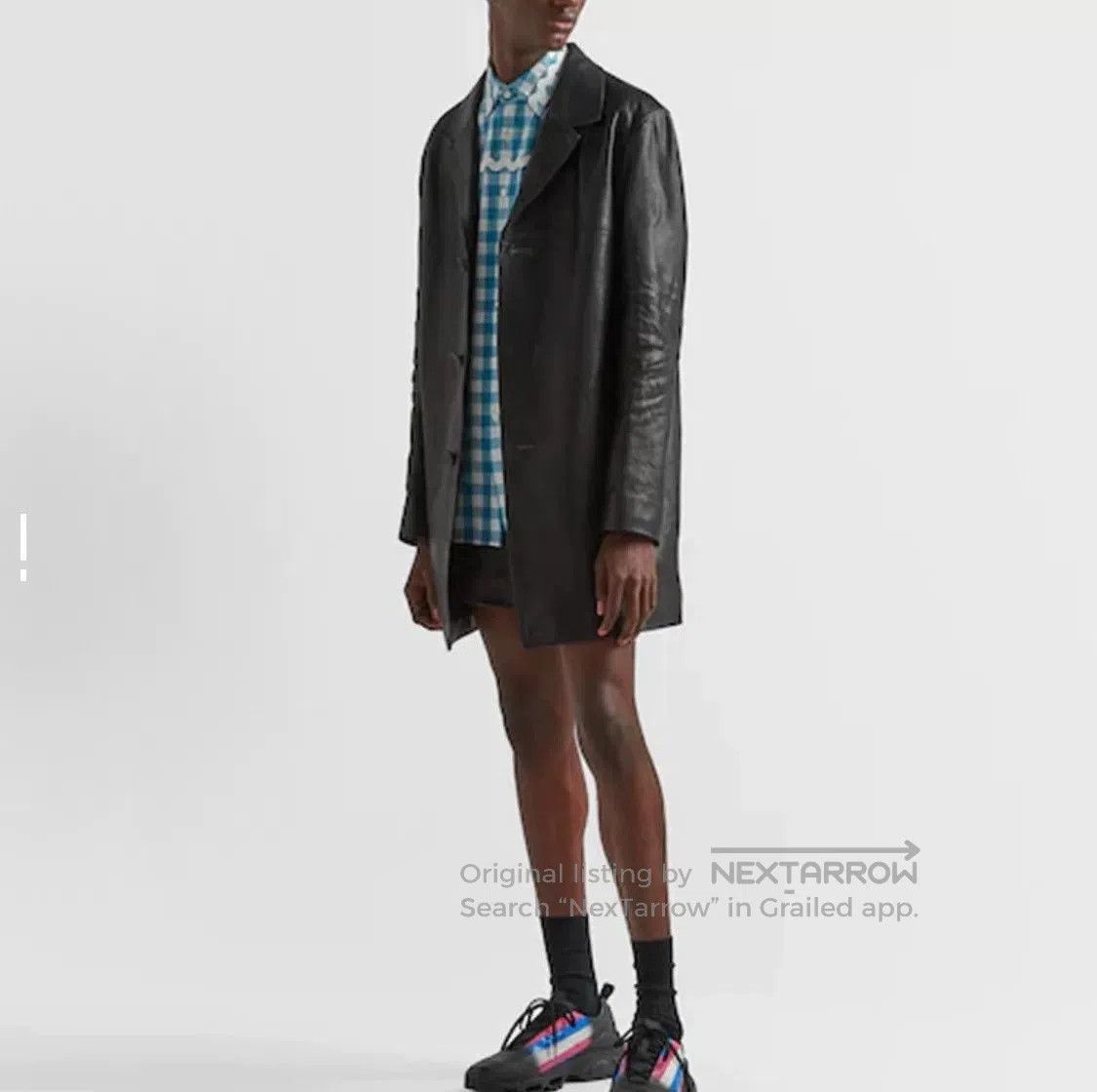Prada Prada Blazer-Style Leather Jacket. Size US S / EU 44-46 / 1 - 7 Thumbnail