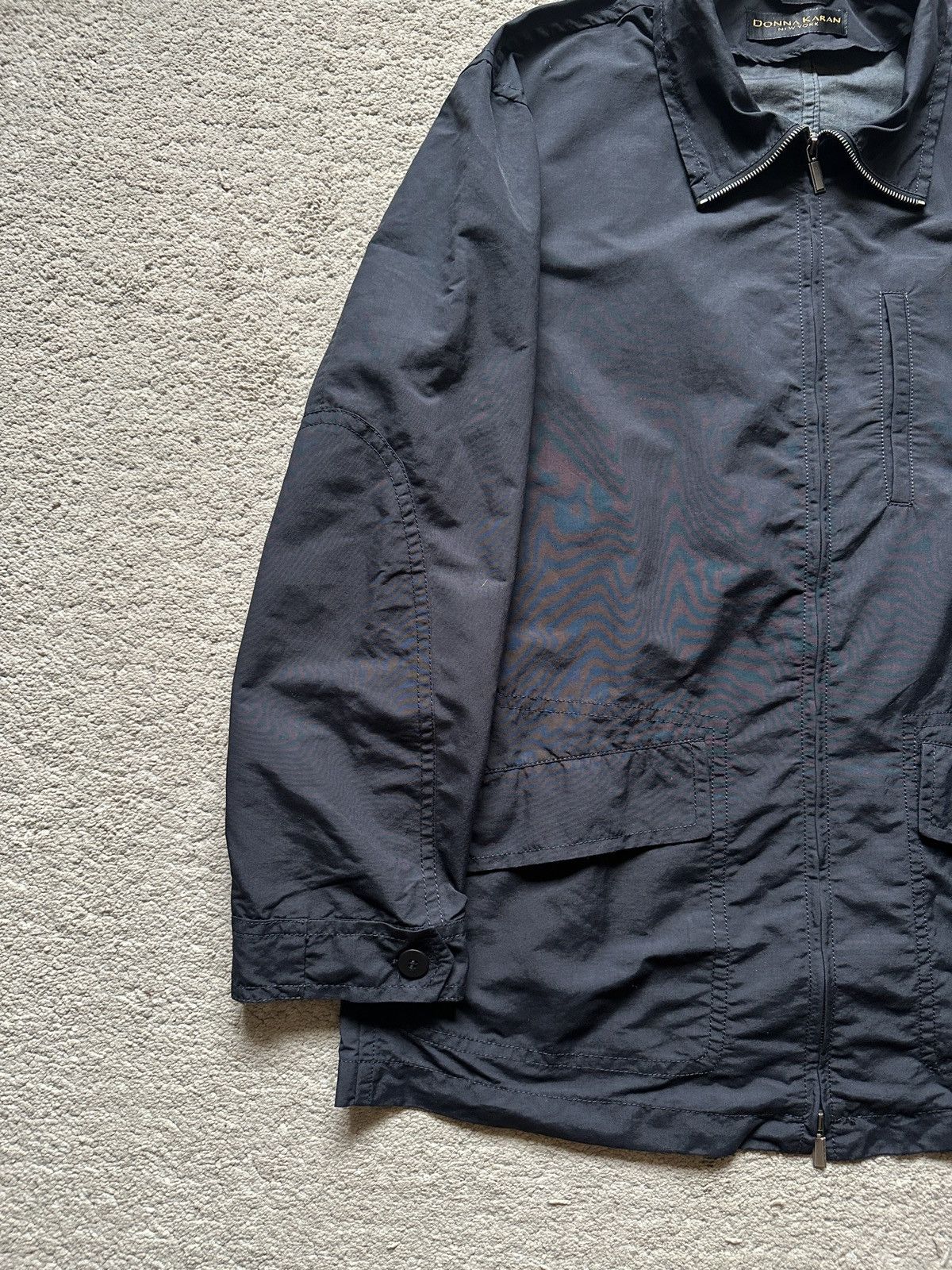 Donna Karan 1990s Donna Karan Oversized Resin Coating Nylon Jacket Size US XL / EU 56 / 4 - 3 Thumbnail