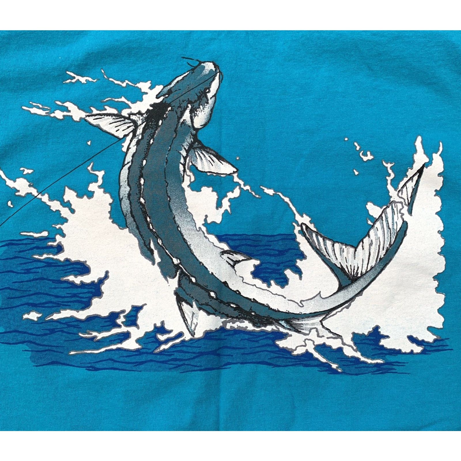 Anvil VINTAGE Anvil T-Shirt Mens Graphic Print XL Chinook Washington Blue Cotton Jersey Single Stitch Size US XL / EU 56 / 4 - 3 Thumbnail