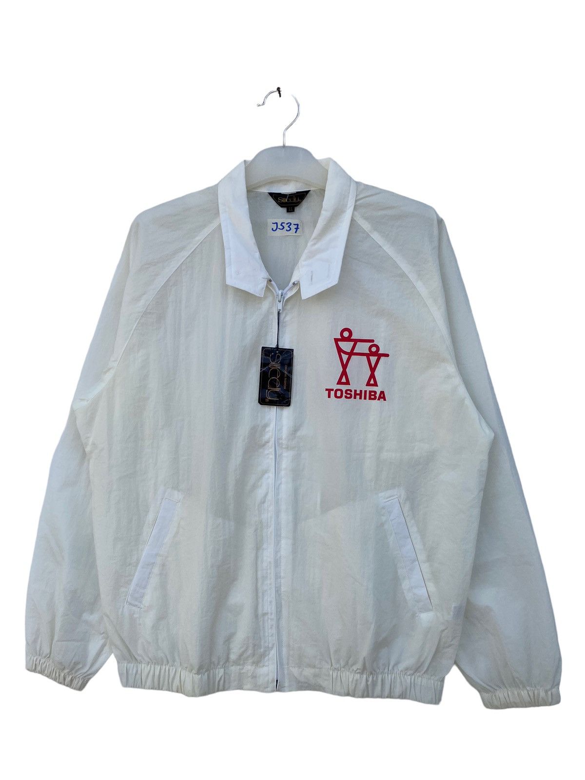 Vintage Vintage Toshiba Japan Big Logo Windbreaker Jacket Size US XL / EU 56 / 4 - 1 Thumbnail