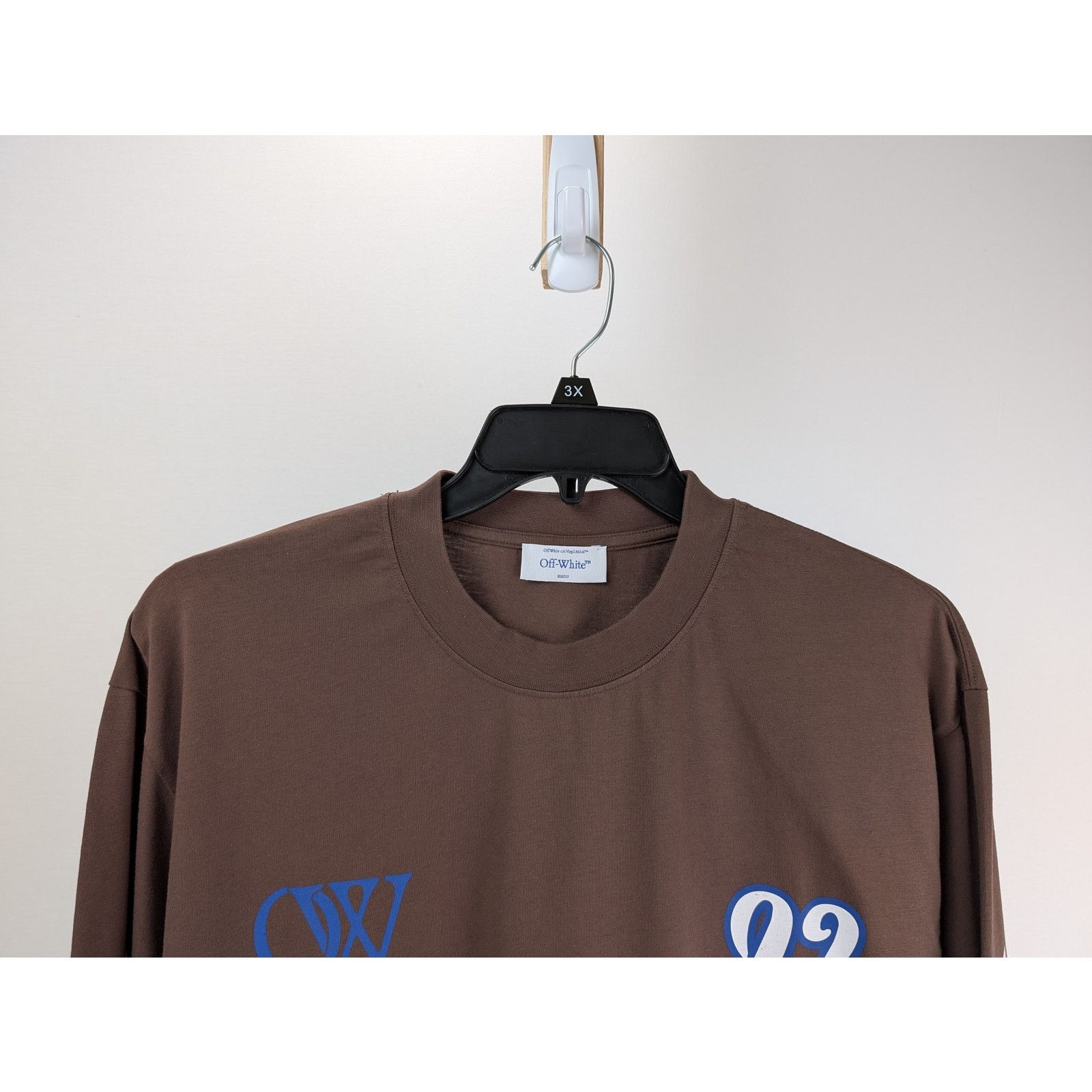 Off-White o1rshd1 23 Varsity Skate Long Sleeve Tee T-Shirt in Brown Size US XXL / EU 58 / 5 - 4 Thumbnail