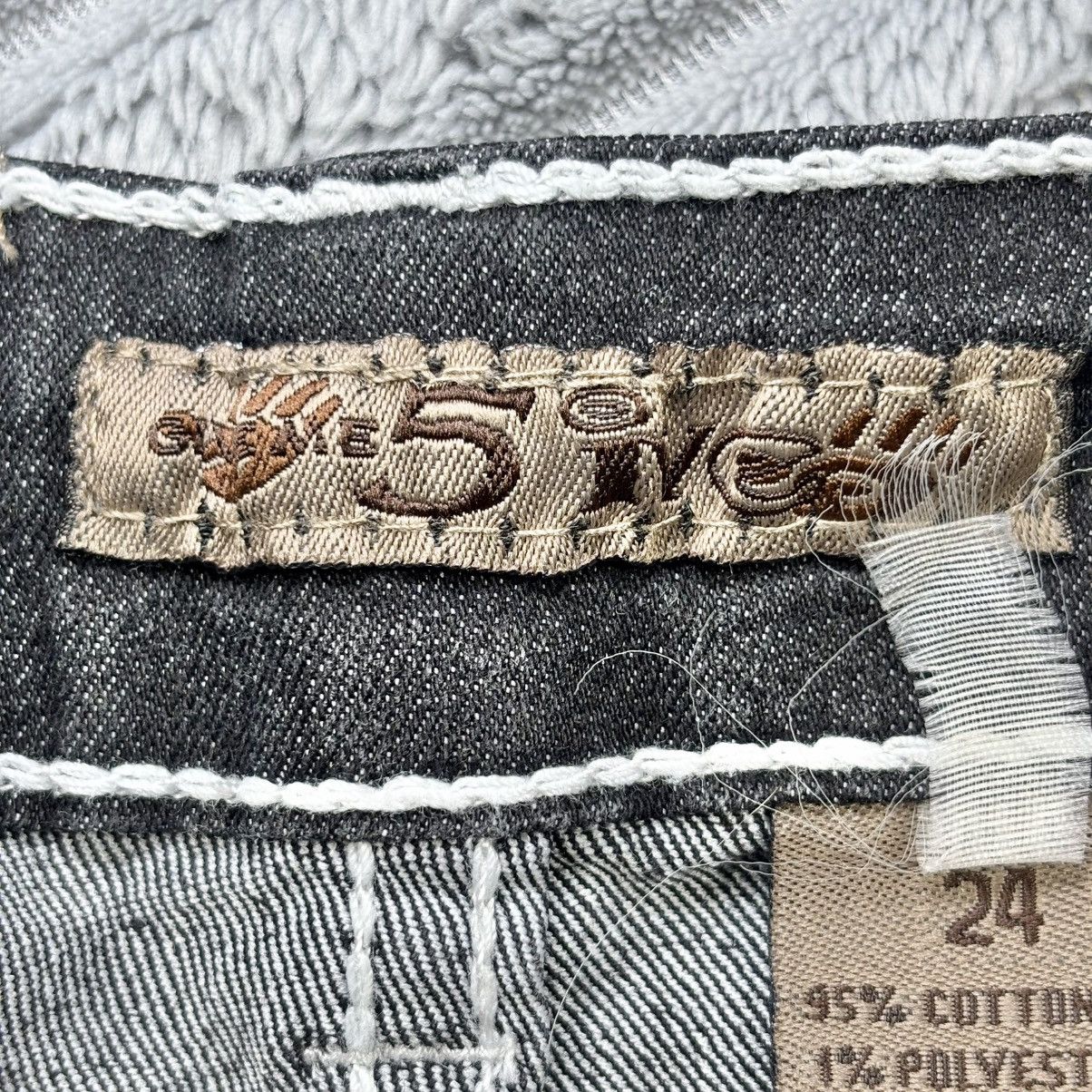 Other Five Jungle & Co Jeans sz 24 Embroidered Black Straight Size US 26 / EU 42 - 3 Thumbnail