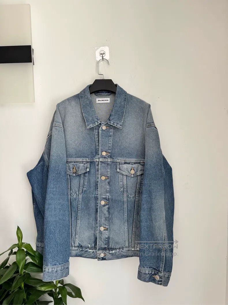 Balenciaga Balenciaga Denim Jacket Size XXS / US 00 / IT 34 - 1 Thumbnail