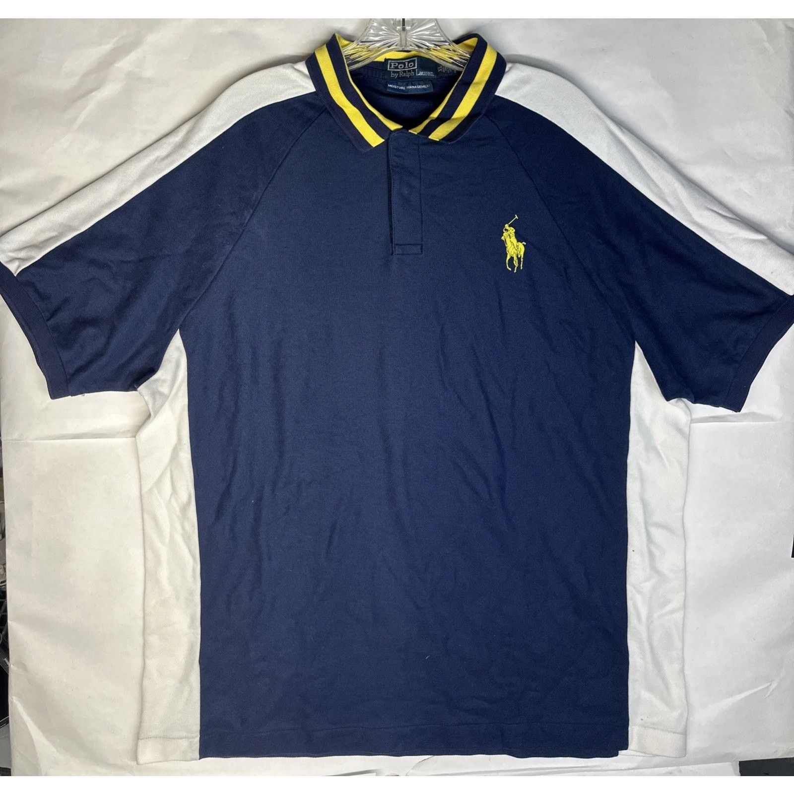 Polo Ralph Lauren Polo Ralph Lauren Polo Shirt Mens XL Blue Yellow Big Pony Size US XL / EU 56 / 4 - 1 Thumbnail