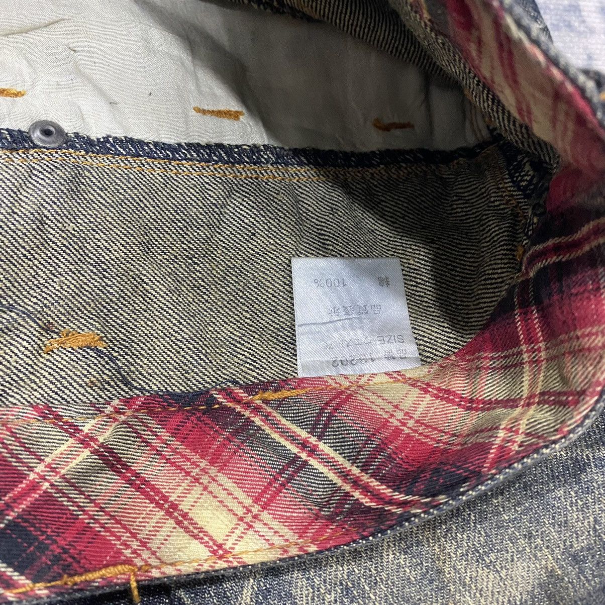 Japanese Brand × Vintage Sick☠️ Nylaus Double Waist Jeans 3Q Punk Grunge Mud Wash Size US 30 / EU 46 - 11 Thumbnail