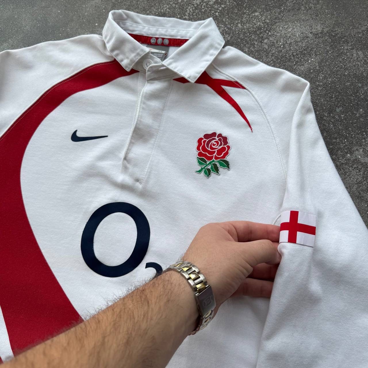 Nike × Vintage Nike Vintage Rugby Chief Keef Style Long Sleeve Shirt Size US S / EU 44-46 / 1 - 7 Thumbnail