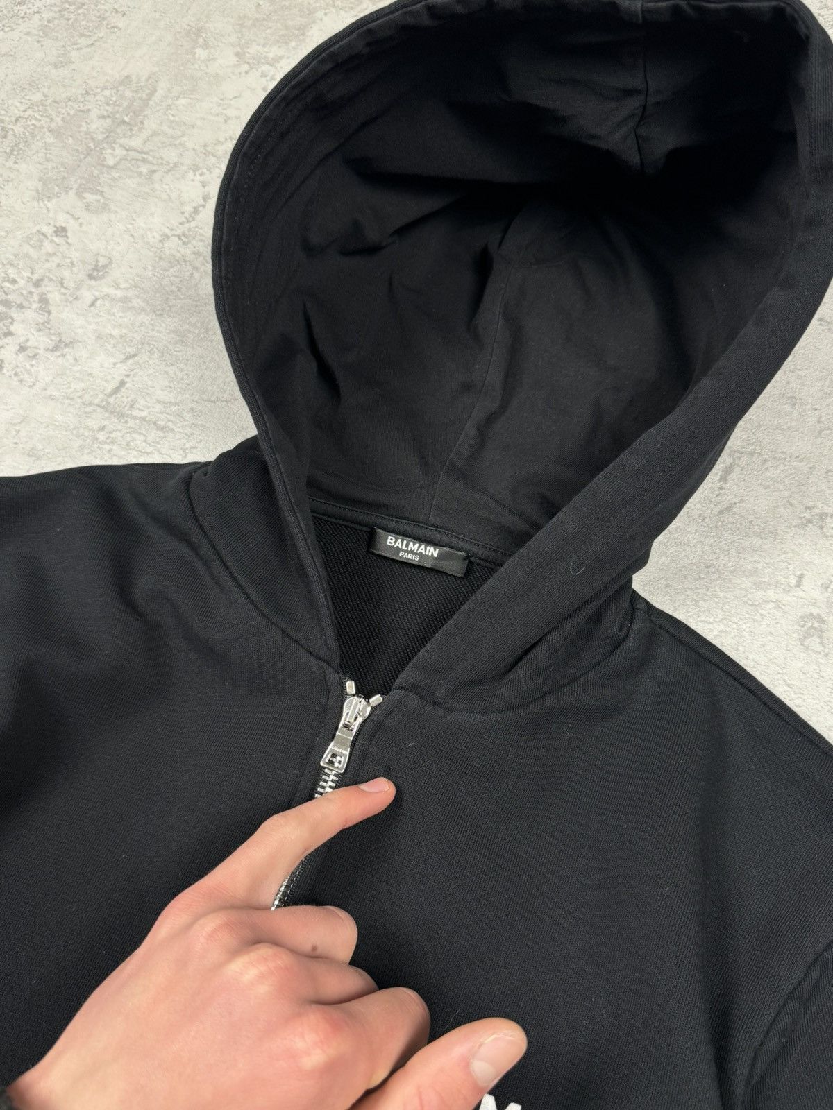 Balmain Balmain Paris Black Zip Hoodie Size 14A Fits S Size S / US 4 / IT 40 - 13 Thumbnail
