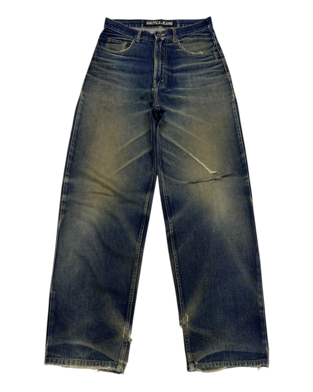 JNCO × Kapital × Vintage BAGGY THRASHED DISTRESS Wide Baggy Jeans NAUTICA JNCO Style Size US 30 / EU 46 - 9 Thumbnail