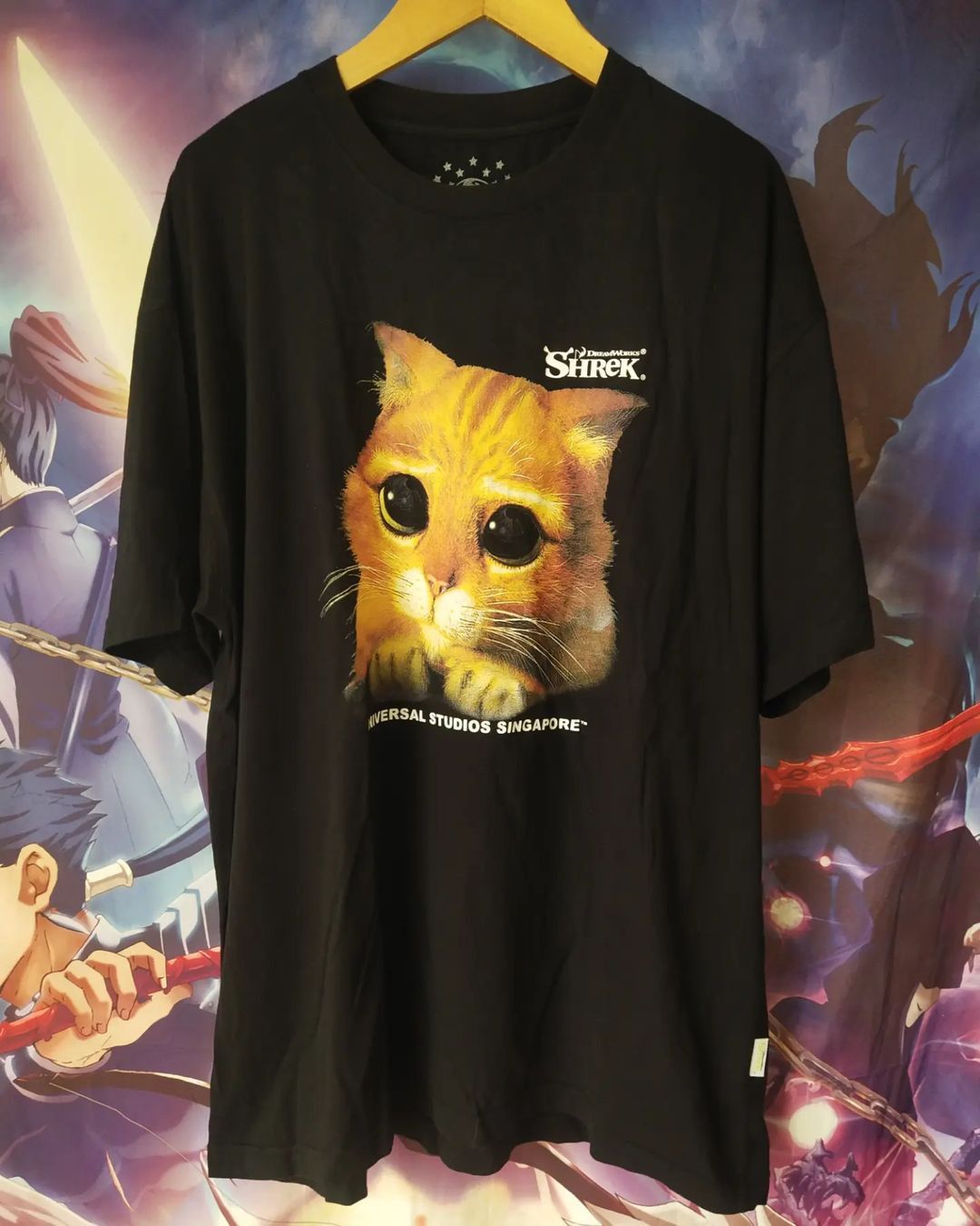 Disney × Universal Studios Shrek Puss In Boots Cute Big Print Art Official Movie Tees Size US XXL / EU 58 / 5 - 1 Thumbnail