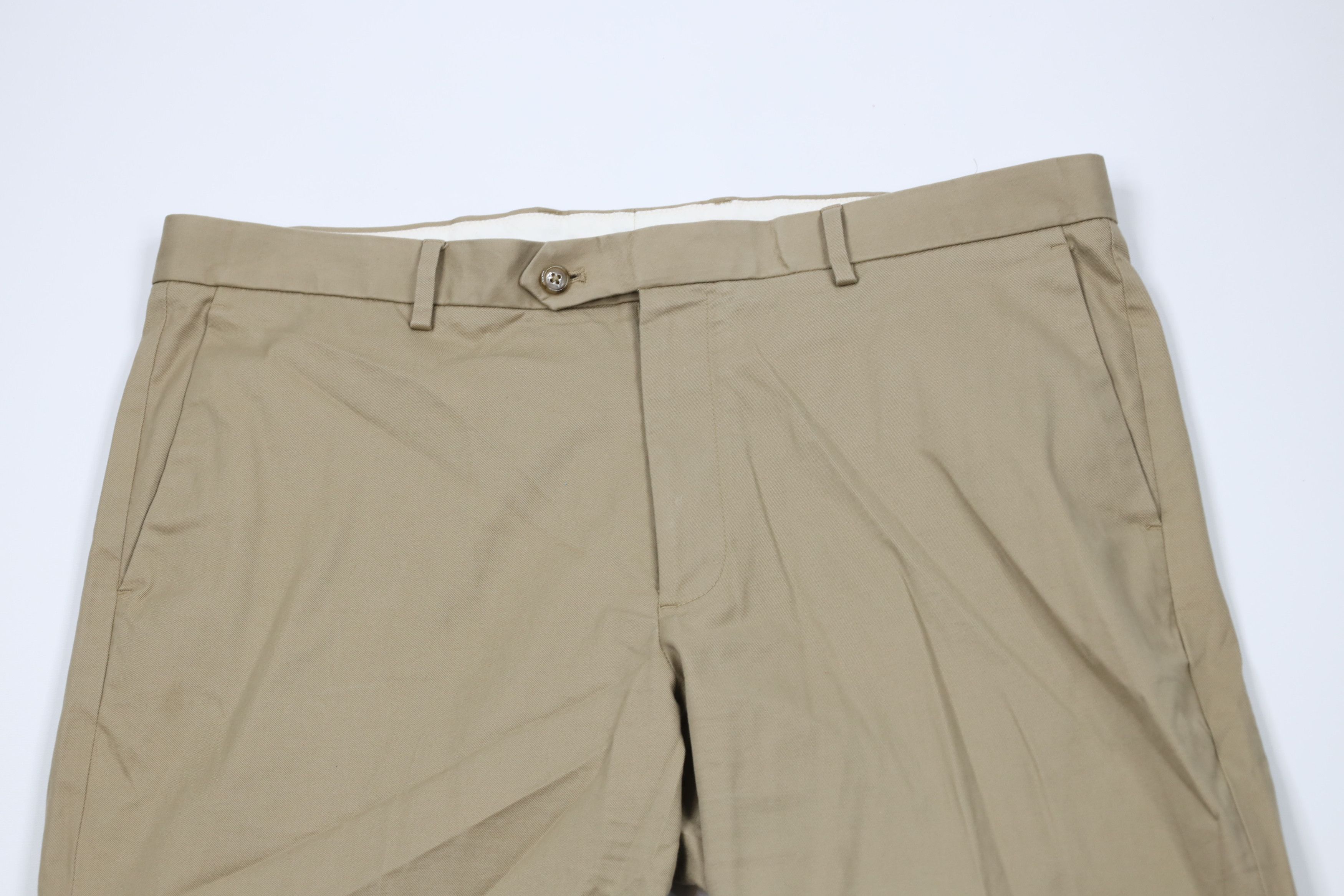 J.Crew × Vintage J Crew Bowery Classic Fit Flat Front Chino Pants Beige Size US 36 / EU 52 - 2 Thumbnail