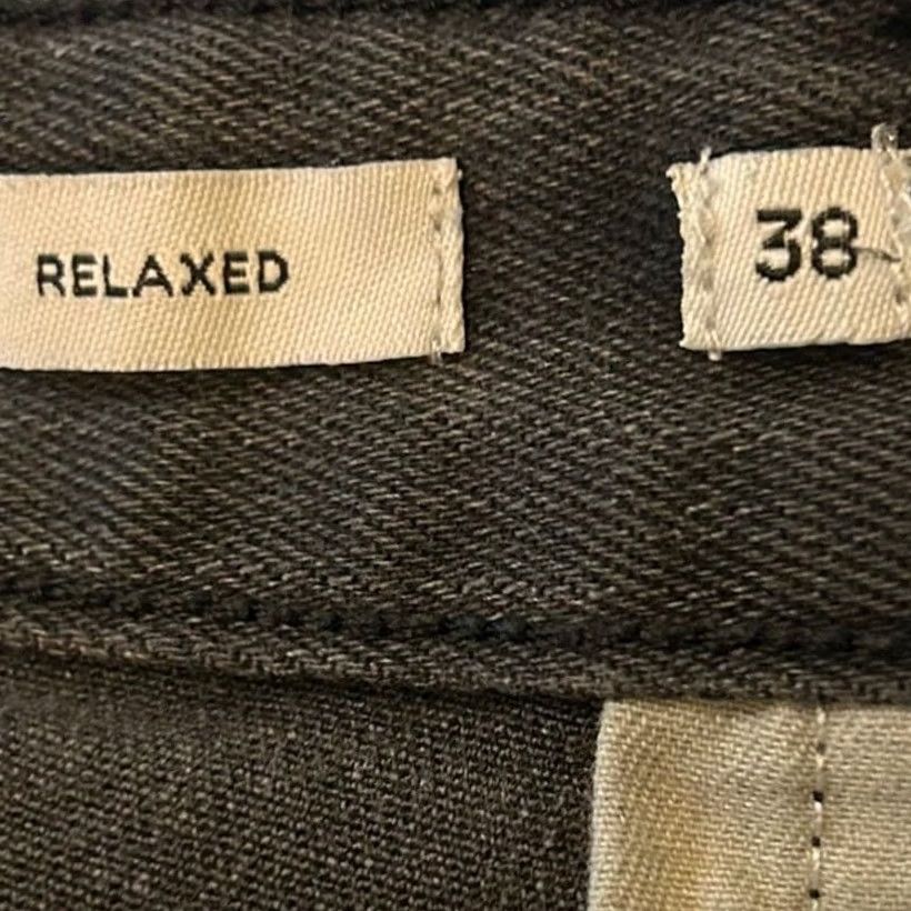Robert Geller Robert Geller Five Four Mens Jeans Black Denim Relaxed Bootcut 38 Dark Wash Stretch 32 Inseam Mens Jeans Size US 38 / EU 54 - 5 Thumbnail