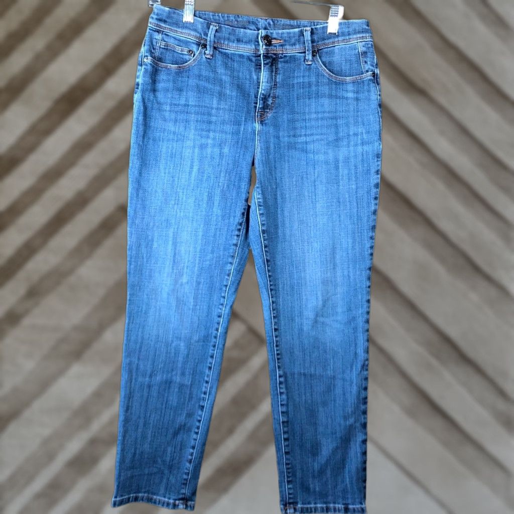 Vintage Chicos Womens Jeans Blue Denim Mid Rise So Slim Crop Stretch 0 (S) Size 30" / US 8 / IT 44 - 1 Thumbnail