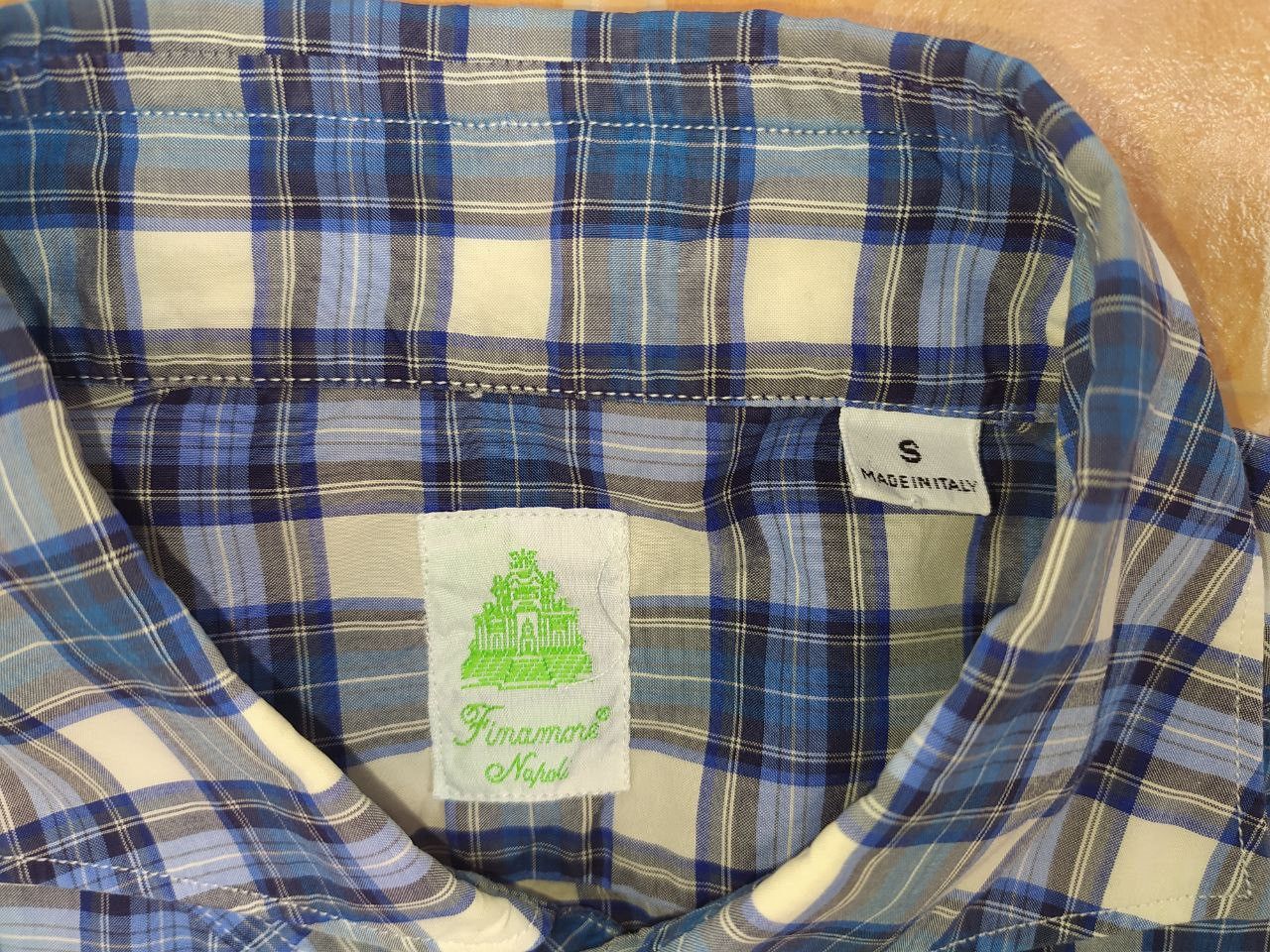 Finamore FINAMORE NAPOLI BUTTON UP CHECKED SHIRT SIZE S Size US S / EU 44-46 / 1 - 6 Thumbnail