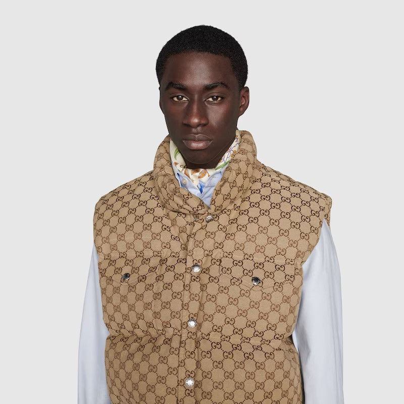 Gucci × The North Face Gucci x The North Face GG Monogram Down Vest Beige Size US M / EU 48-50 / 2 - 23 Thumbnail