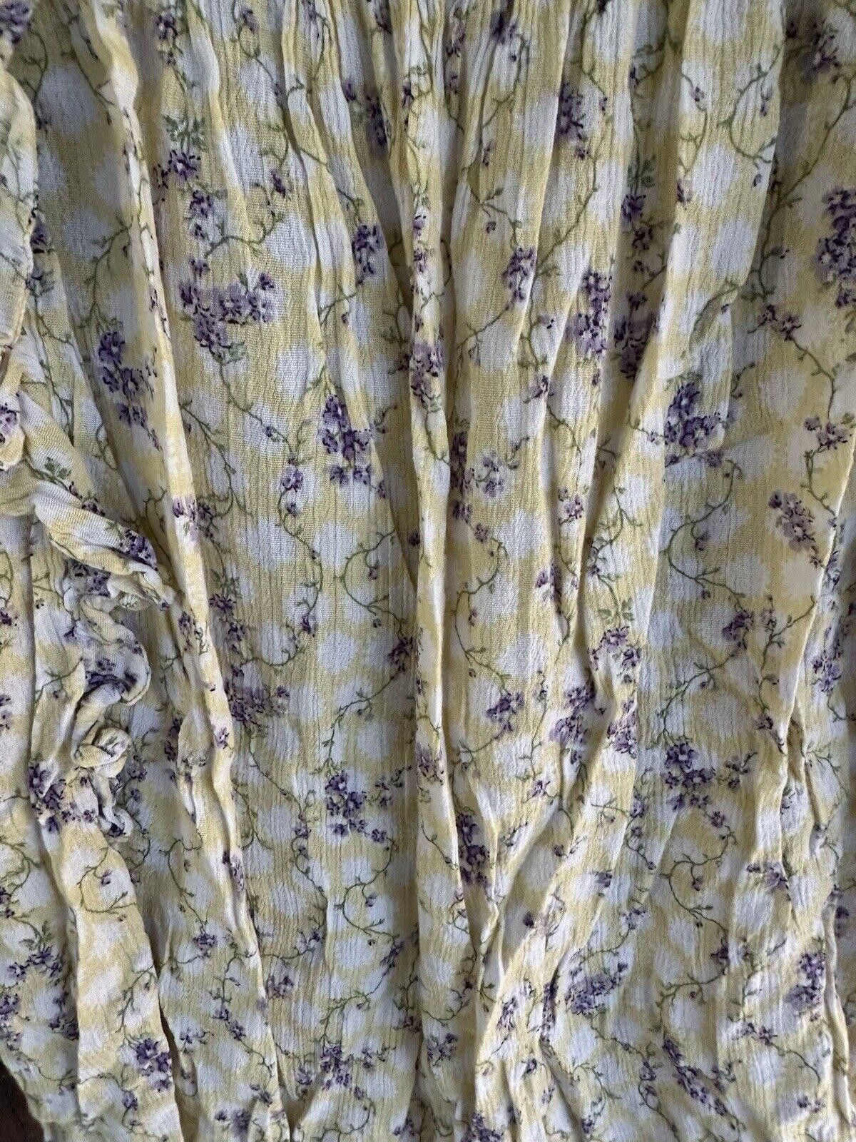 Chaps Women's Chaps Blouse Large Cottage Core Peasant Yellow Size M / US 6-8 / IT 42-44 - 5 Thumbnail