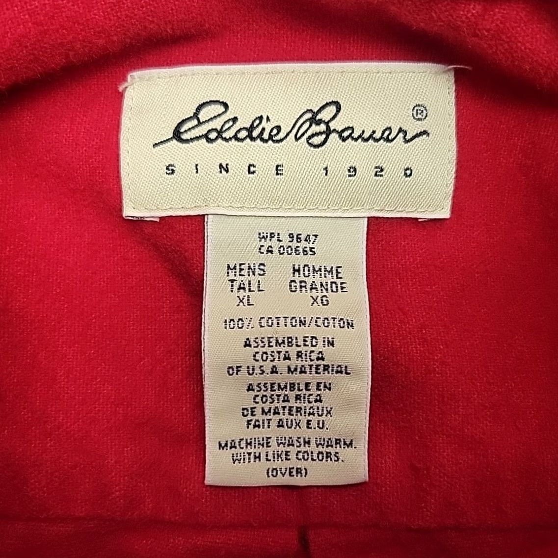 Eddie Bauer VINTAGE Eddie Bauer Shirt Mens XLT Red Flannel Outdoor 90s Button-Up Collared Cotton Chamois Tall Read Size US XL / EU 56 / 4 - 5 Thumbnail