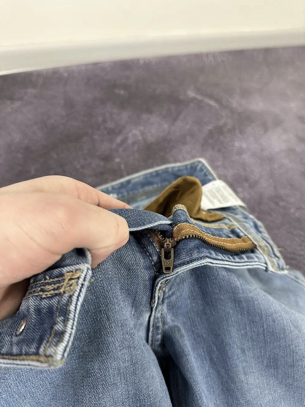 Carhartt Vintage Cahrartt USA Bootcut Light Blue Hype Flared Jeans Size 32" / US 10 / IT 46 - 16 Thumbnail