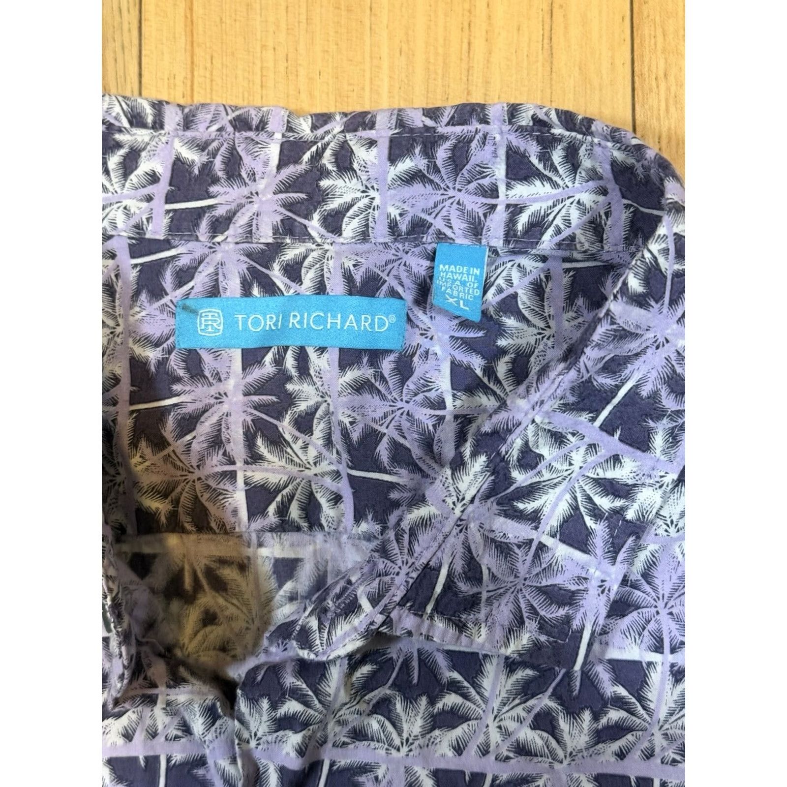 Tori Richard Tori Richard Shirt Mens XL Palm Trees Purple All Over Print Hawaiian USA Made Shirt Size US XL / EU 56 / 4 - 3 Thumbnail