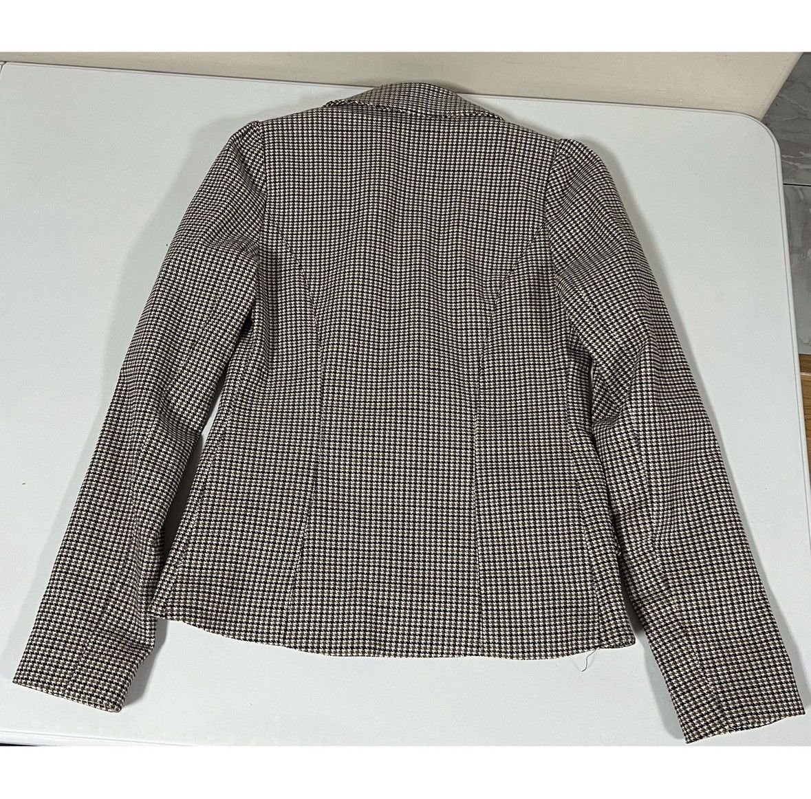 AVEC LES FILLES Autres Filles Houndstooth Business Blazer Coat Jacket XS 💜🤎✨ Size XS / US 0-2 / IT 36-38 - 6 Thumbnail