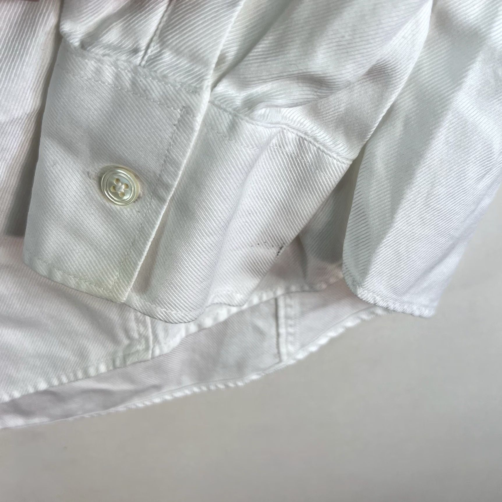 Vintage Anthology Quinn Button-Up Shirt Womens Size 10 White Long Sleeve Collared 100% Cotton Regular Fit Size L / US 10 / IT 46 - 6 Thumbnail