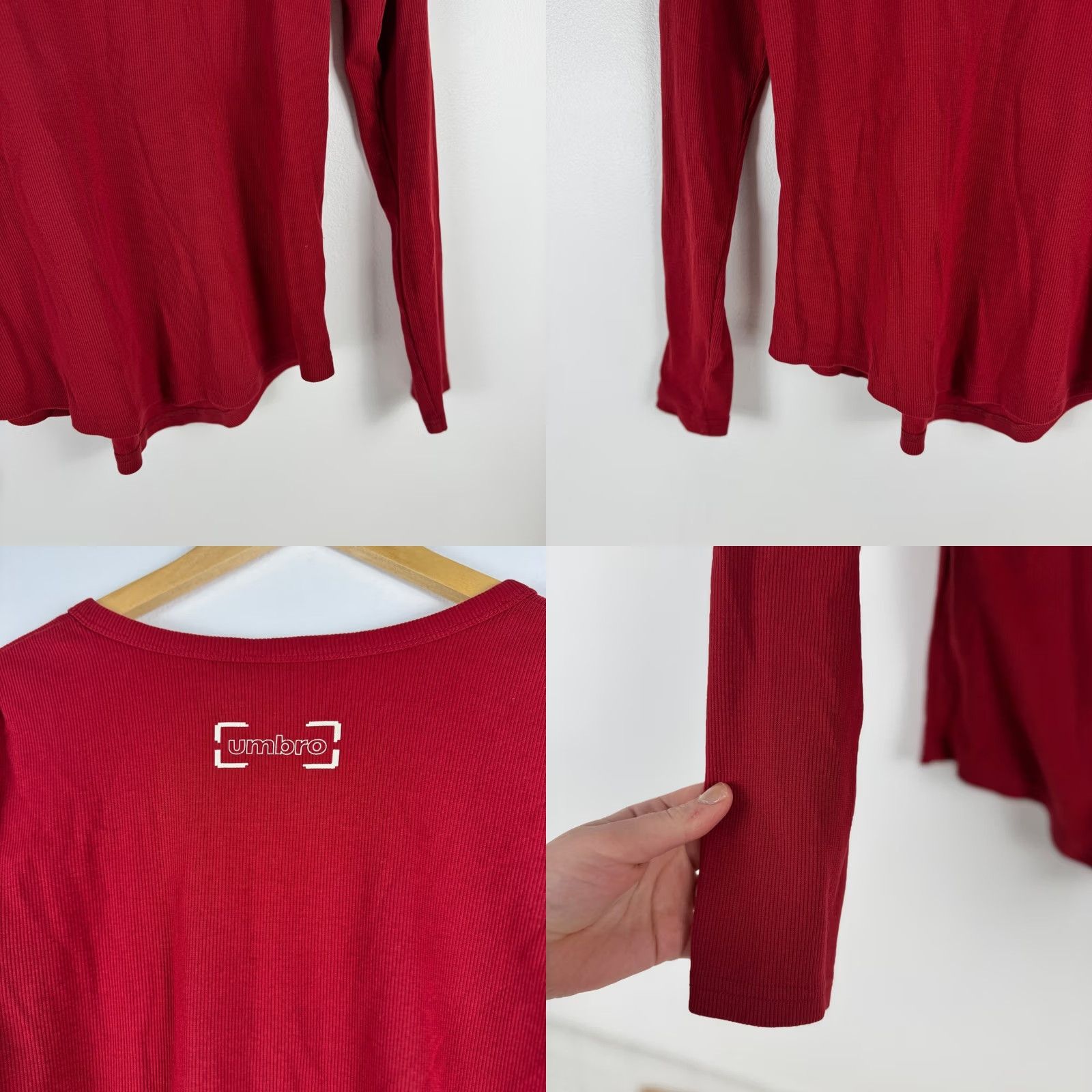 Umbro Umbro Ribbed Henley Long Sleeve Shirt Womens XL Scoop Neck Athletic Top Size XL / US 12-14 / IT 48-50 - 8 Thumbnail