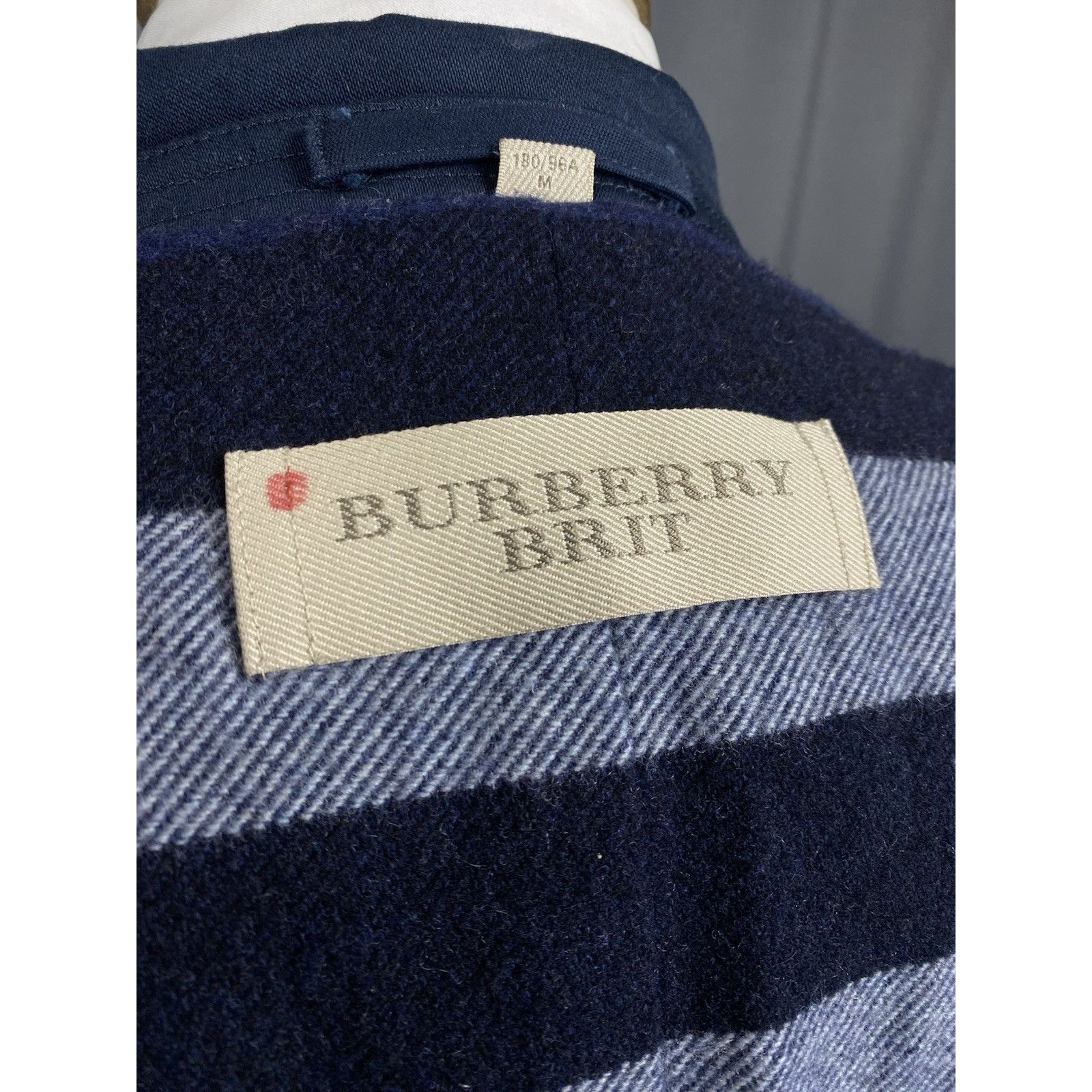 Burberry Burberry Men's Blue Wool Lined Blazer Sportcoat Jacket Size Size 50R - 11 Thumbnail