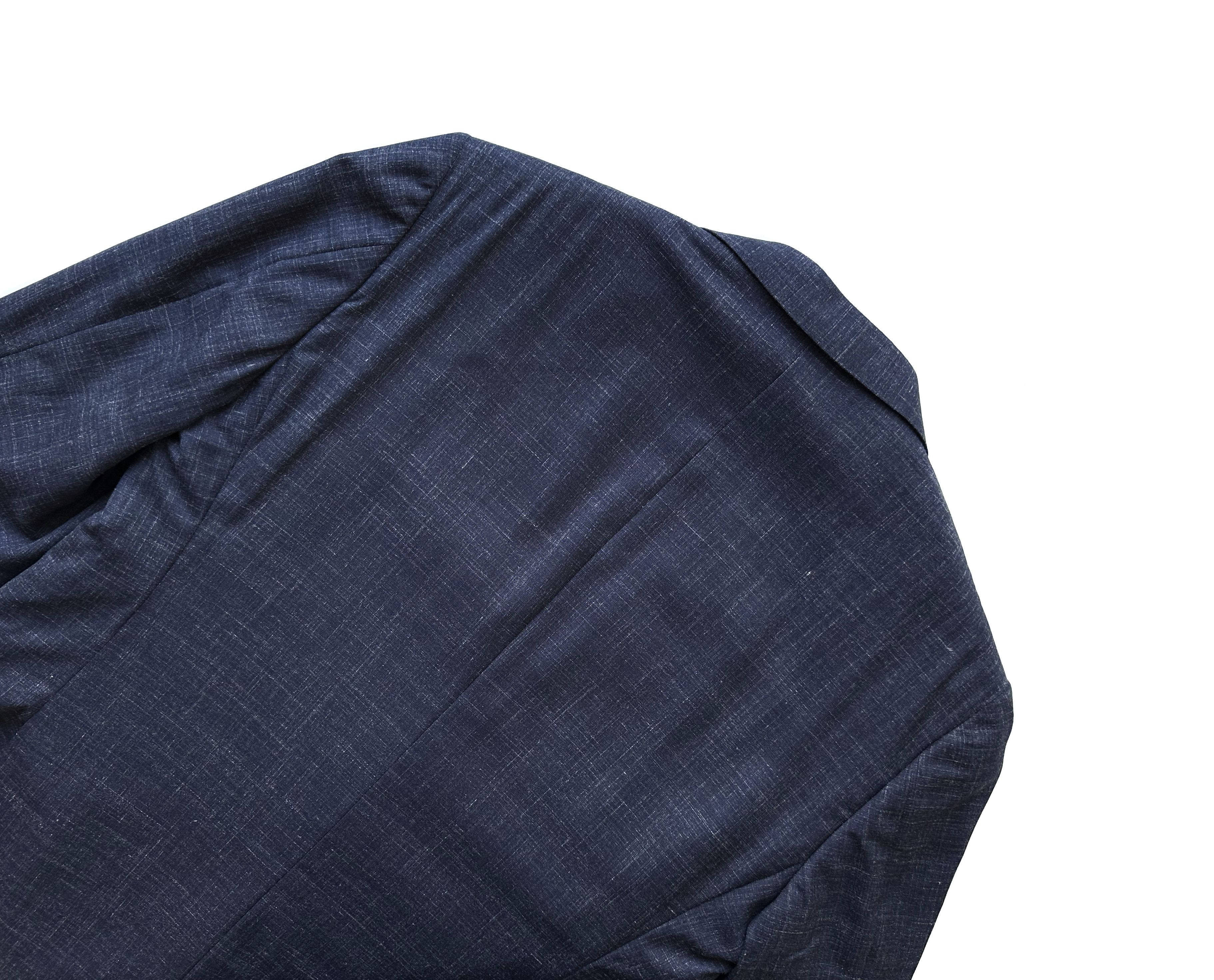 Corneliani Corneliani navy melange silk/wool/flax blazer Size 54R - 8 Thumbnail