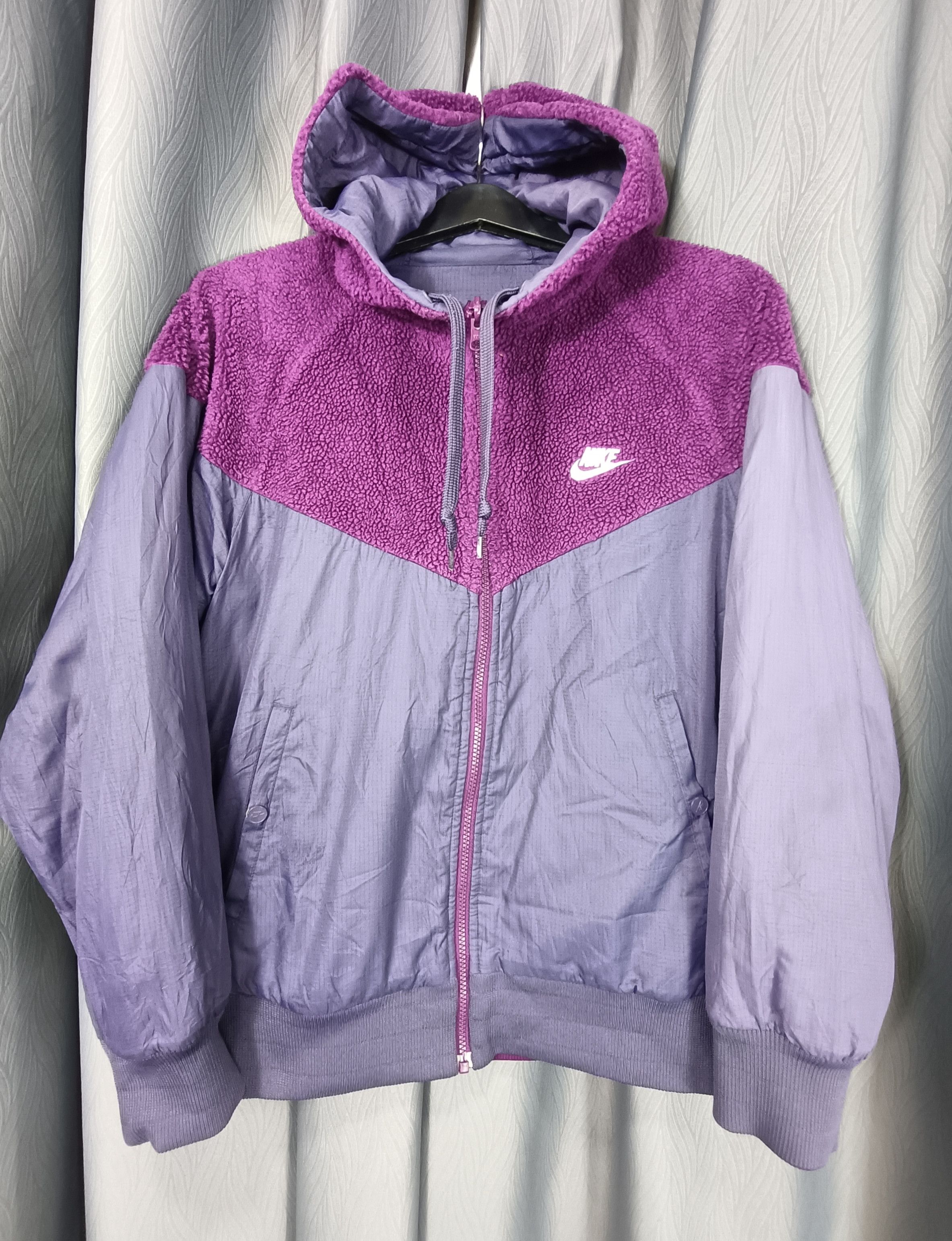 Nike Nike Sportswear Reversible Fleece Hoodie Vintage Y2k Size US L / EU 52-54 / 3 - 4 Thumbnail
