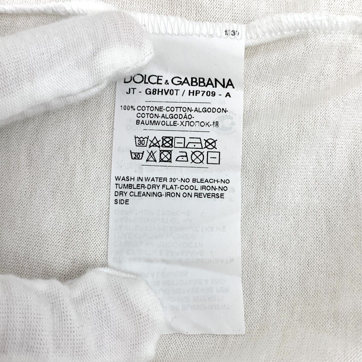 Dolce & Gabbana Dolce & Gabbana White Logo Print Crew Neck T-shirt K26WX Size US S / EU 44-46 / 1 - 8 Thumbnail