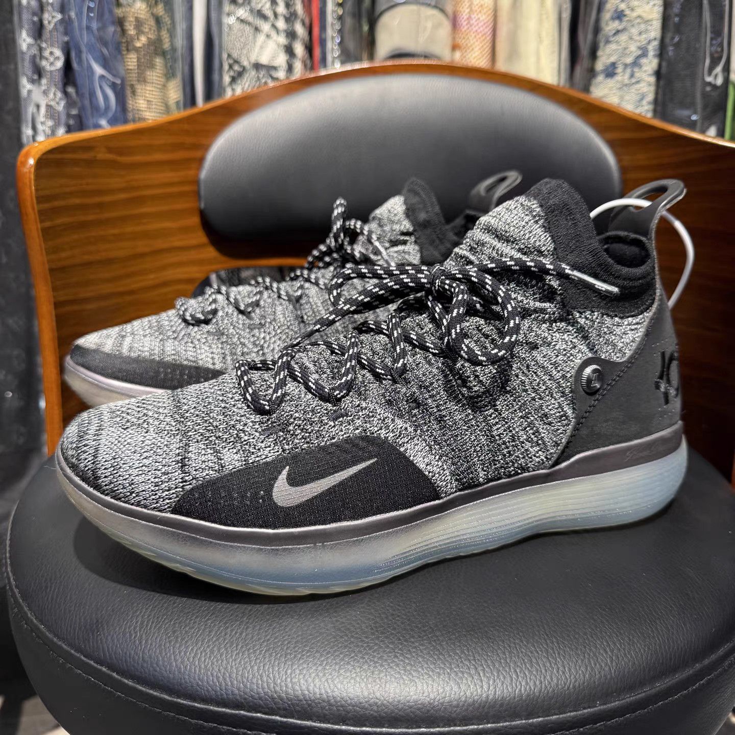 Nike Nike KD11 Kevin Durant Black & White Oreo K15 Size US 10 / EU 43 - 1 Thumbnail