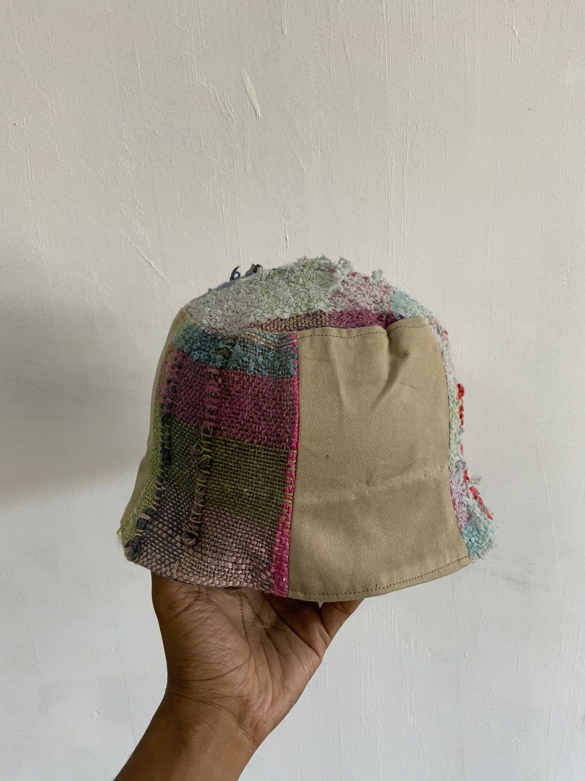 If Six Was Nine Patchwork Crochet Distressed Bucket Hat Size ONE SIZE - 5 Thumbnail