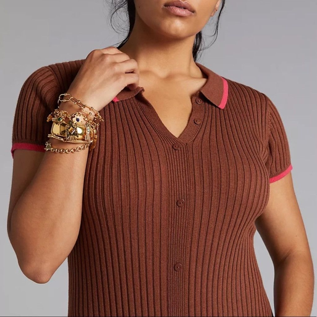 Anthropologie Anthropologie Dolan Rib Knit Midi Dress Size XS / US 0-2 / IT 36-38 - 2 Thumbnail