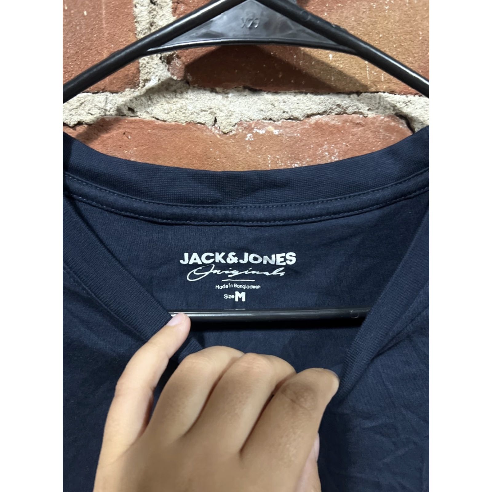 Jack & Jones JACK & JONES Mens Originals Regular Fit T-Shirt Top M Blue Cotton Shirt Short Sleeve Casual 90s College Designer California Dad Mens Regular Fit Size US M / EU 48-50 / 2 - 2 Thumbnail
