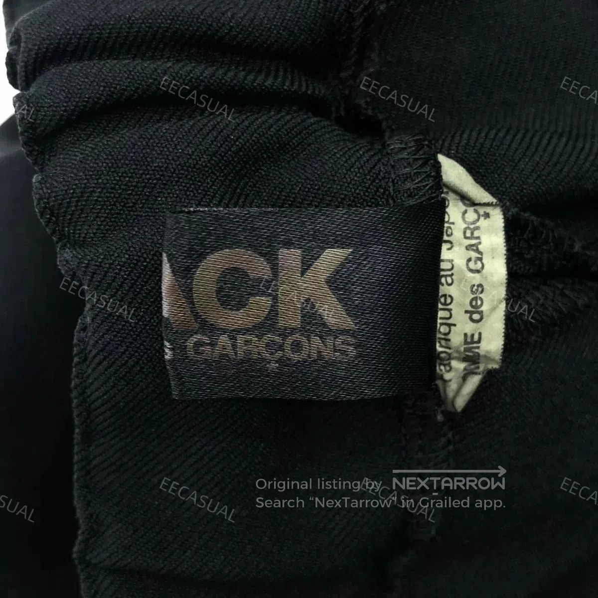 Comme des Garcons Comme des Garçons Black Pleated Trousers. Size 23" - 6 Thumbnail