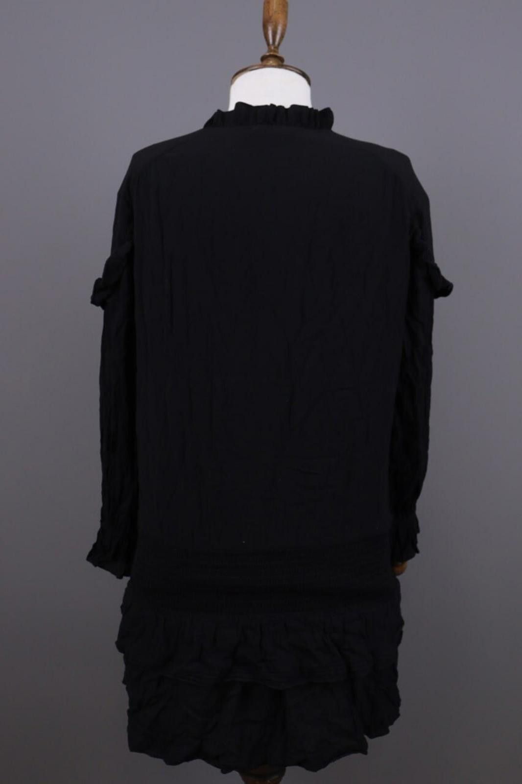 Wilkes Bashford BA&SH Black Vinil Noir Lagenlook Relaxed Midi Dress 2 / M Size M / US 6-8 / IT 42-44 - 7 Thumbnail