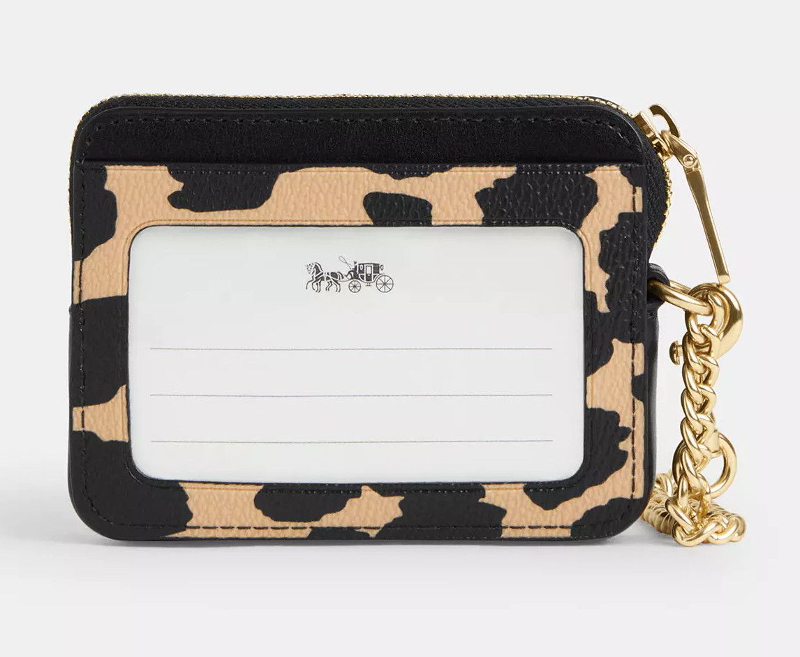 Coach Zip Card Case With Leopard Print CW884 Size ONE SIZE - 3 Thumbnail