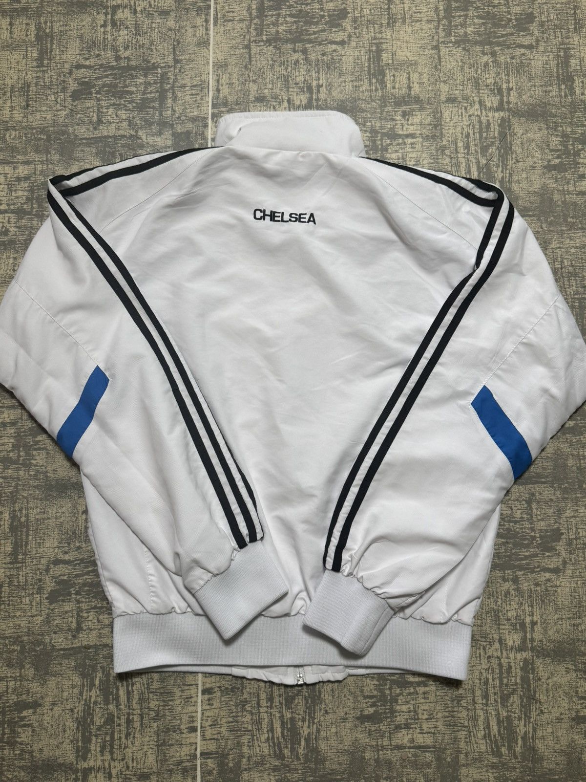 Chelsea Soccer × Vintage Adidas FC Chelsea Soccer Zip Track Jacket White Size US S / EU 44-46 / 1 - 7 Thumbnail