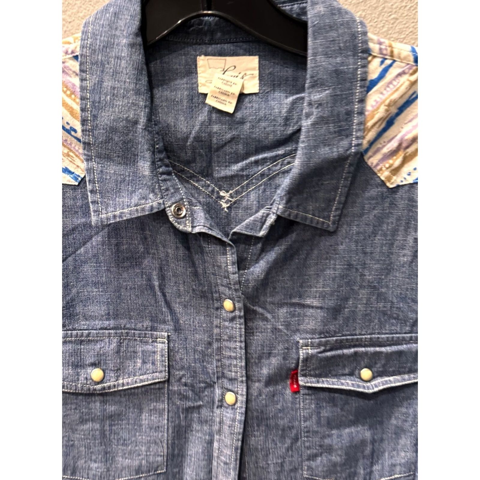 Vintage WOMENS Levis Long SLeeve Pearl Snap LONG SLEEVE SHIRT Large L Shirt Womens Levis Long Sleeve Pearl Snap XL? Size L / US 10 / IT 46 - 6 Thumbnail