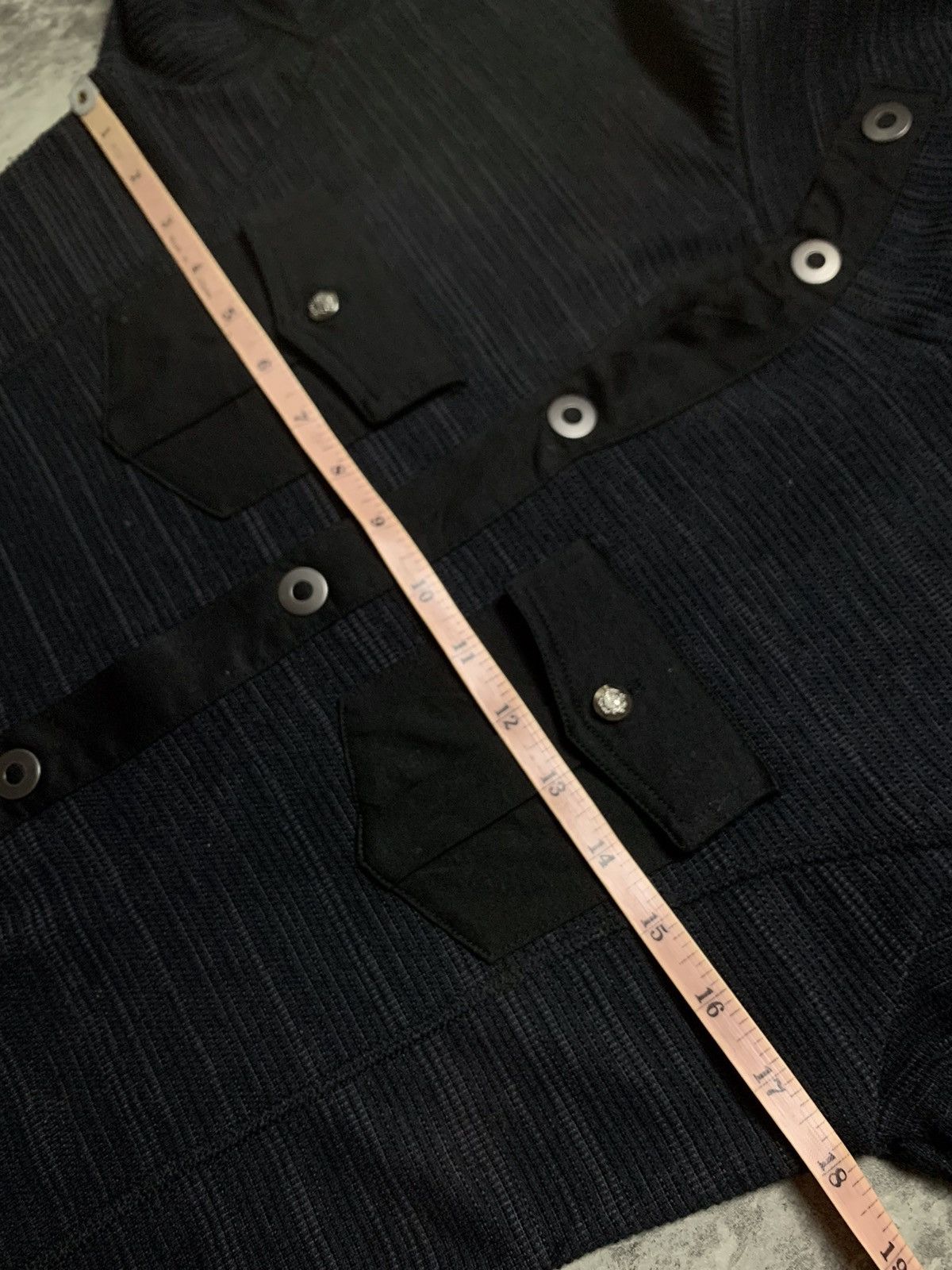 Japanese Brand Schlussel Black Button Up Size US M / EU 48-50 / 2 - 10 Thumbnail