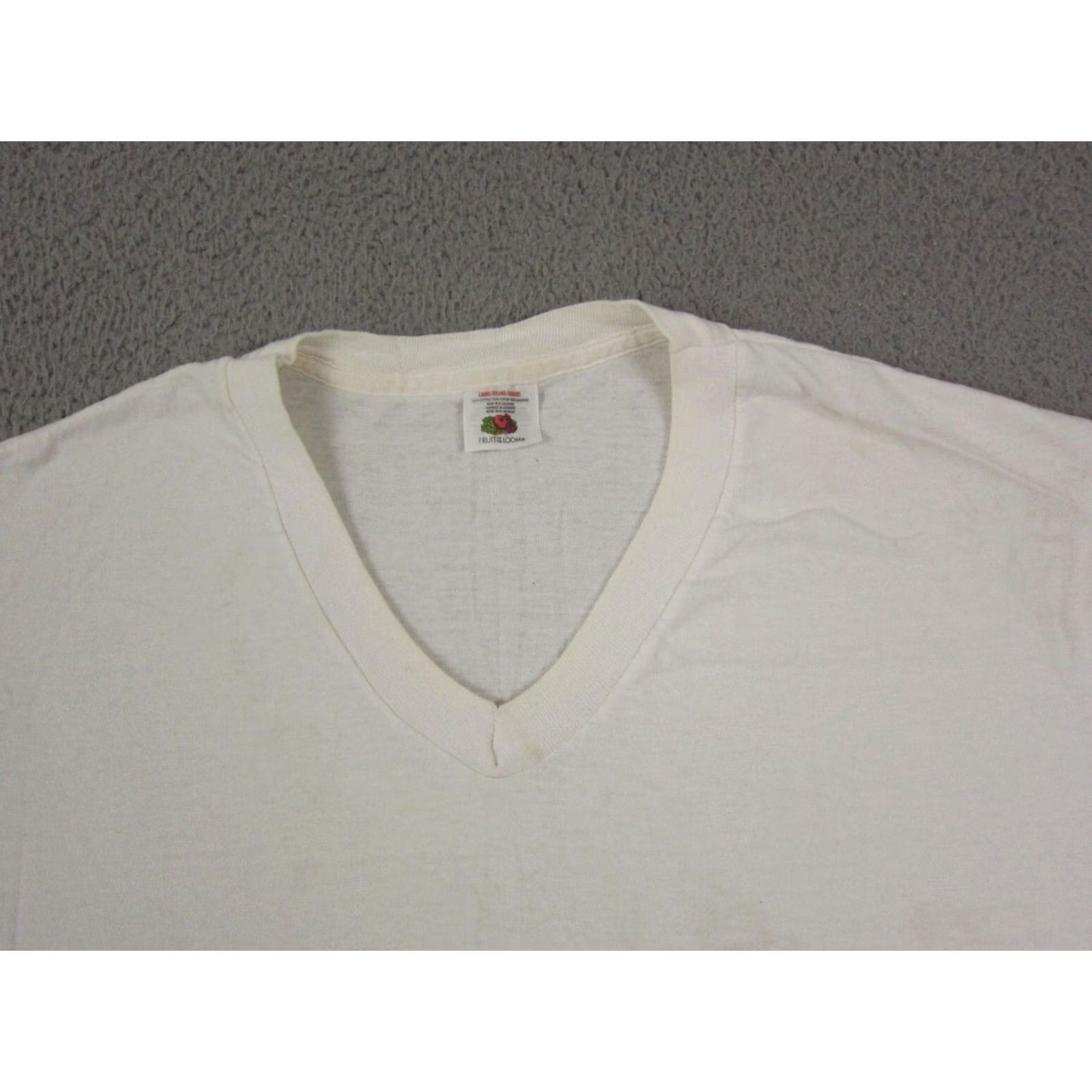 Fruit Of The Loom VINTAGE Fruit of the Loom Shirt Mens L White 90s Crew Neck Short Sleeve T-Shirt 90s Mens Size US L / EU 52-54 / 3 - 2 Thumbnail