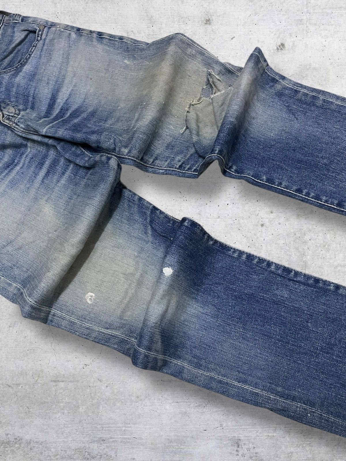 Japanese Brand VINTAGE ADRIANO GOLDSCMED RIPPED DIRTY GRUNGE SKINNY DENIM Size US 31 - 6 Thumbnail
