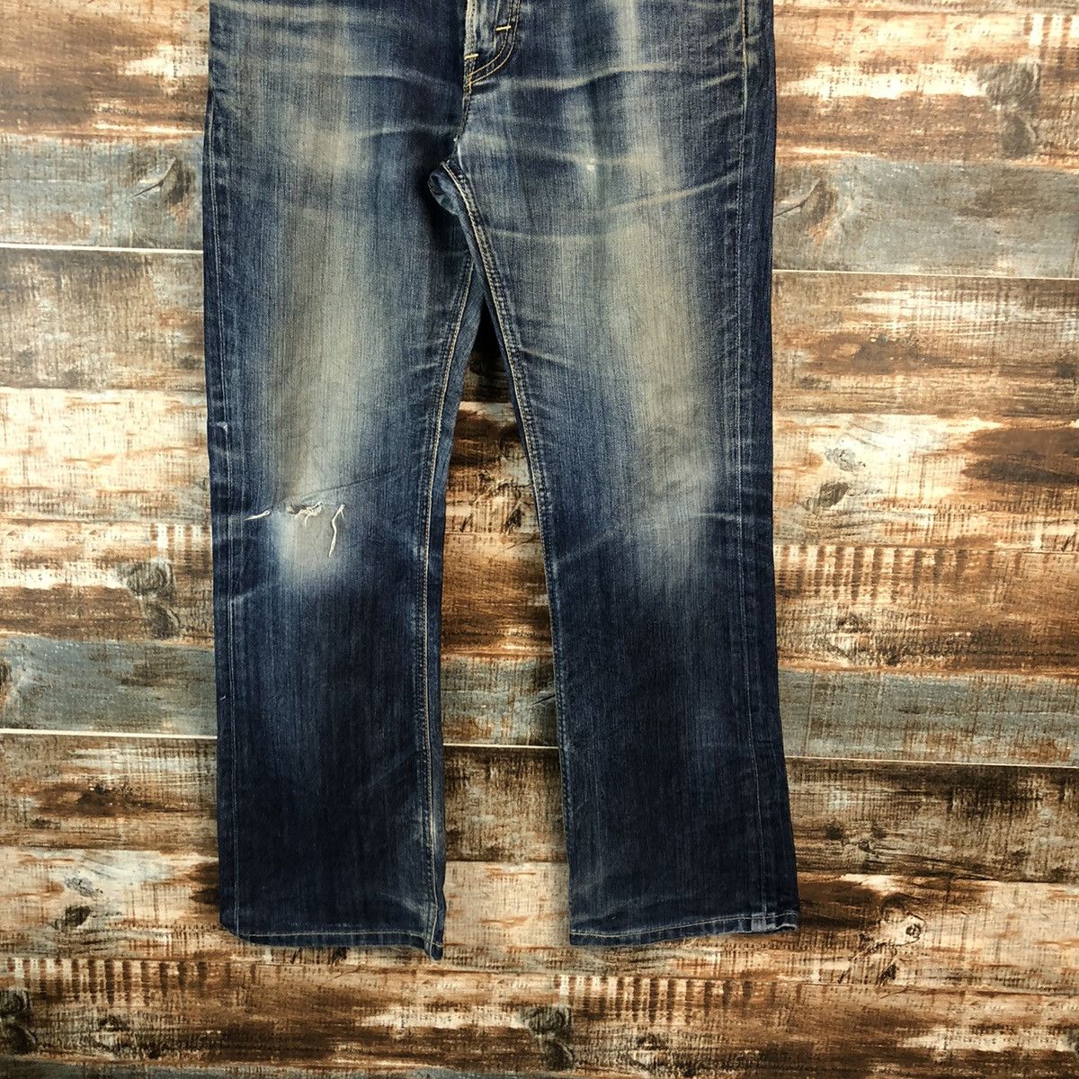 Lee Lee Black Distressed Denim Pants #A2136 Size US 32 / EU 48 - 3 Thumbnail