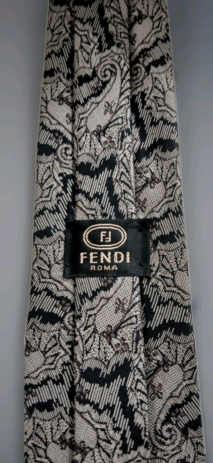 Fendi Vintage 90s Fendi Italy Silk Paisley Tie Size ONE SIZE - 2 Thumbnail