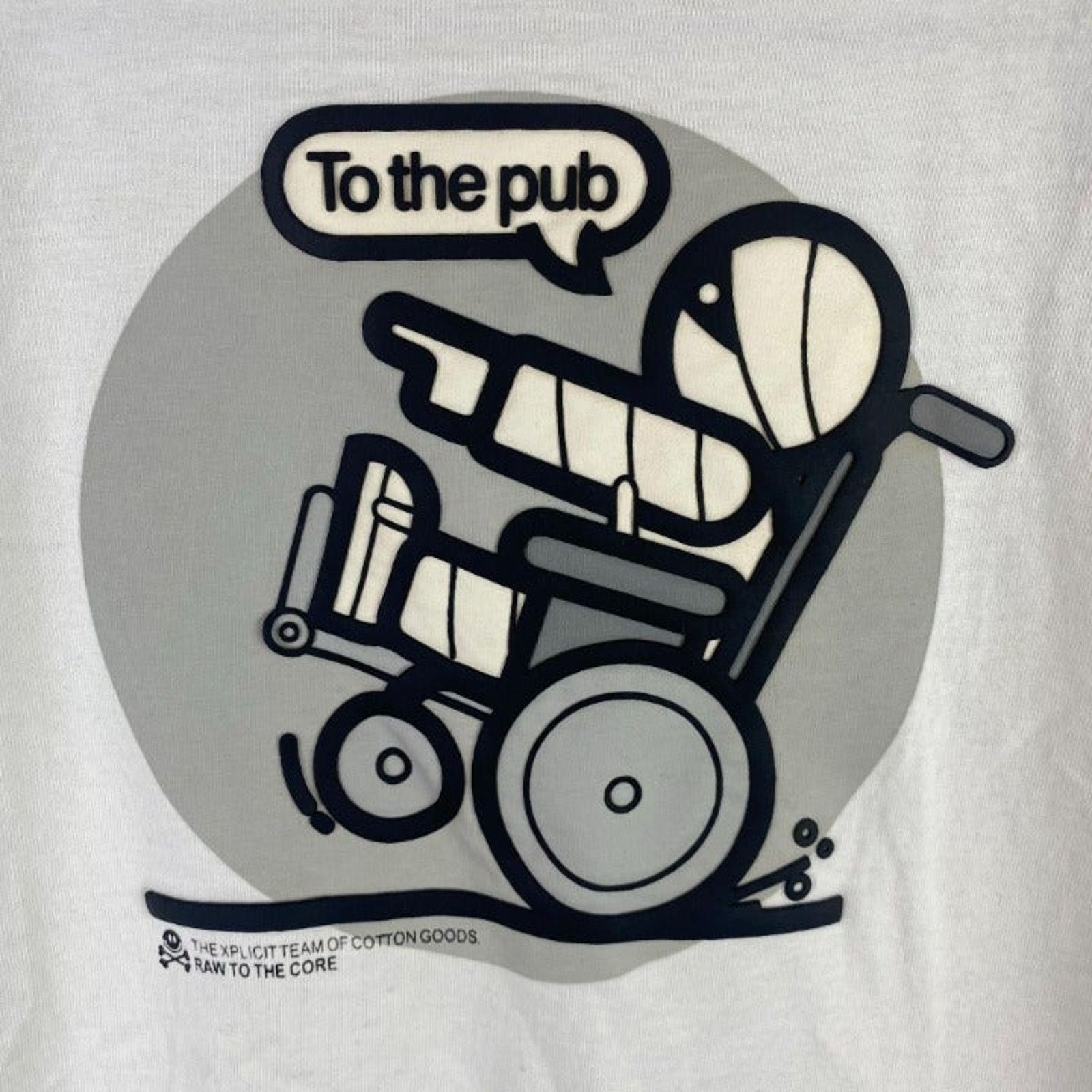 Vintage Xplicit Industries To the Pub White Shirt Men's Size Medium Size US M / EU 48-50 / 2 - 1 Thumbnail
